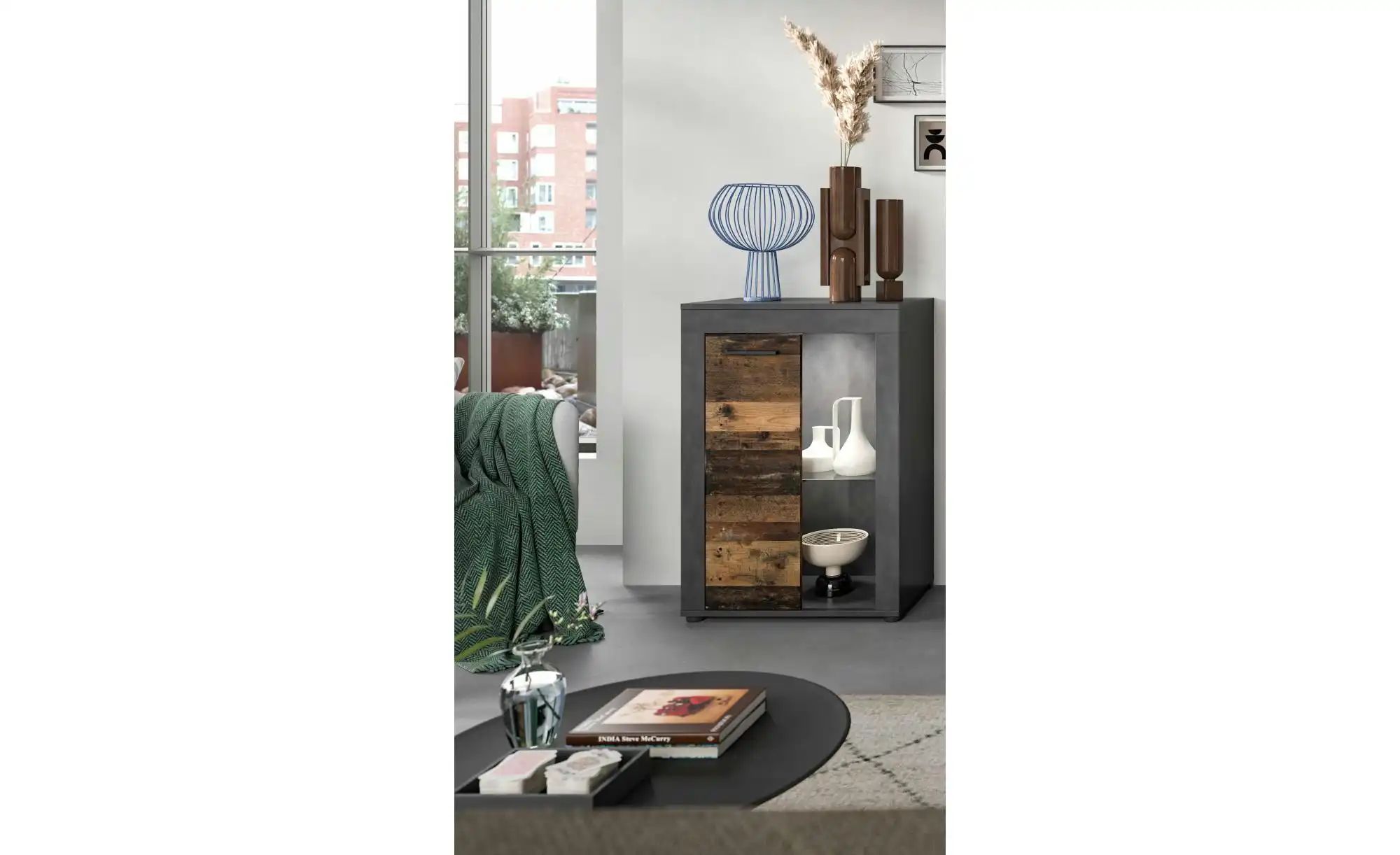 Thumbnail - Hängevitrine Bardenas ¦ schwarz ¦ Maße (cm): B: 60 H: 86 T: 35.0 Schränke > Vitrinen - Höffner