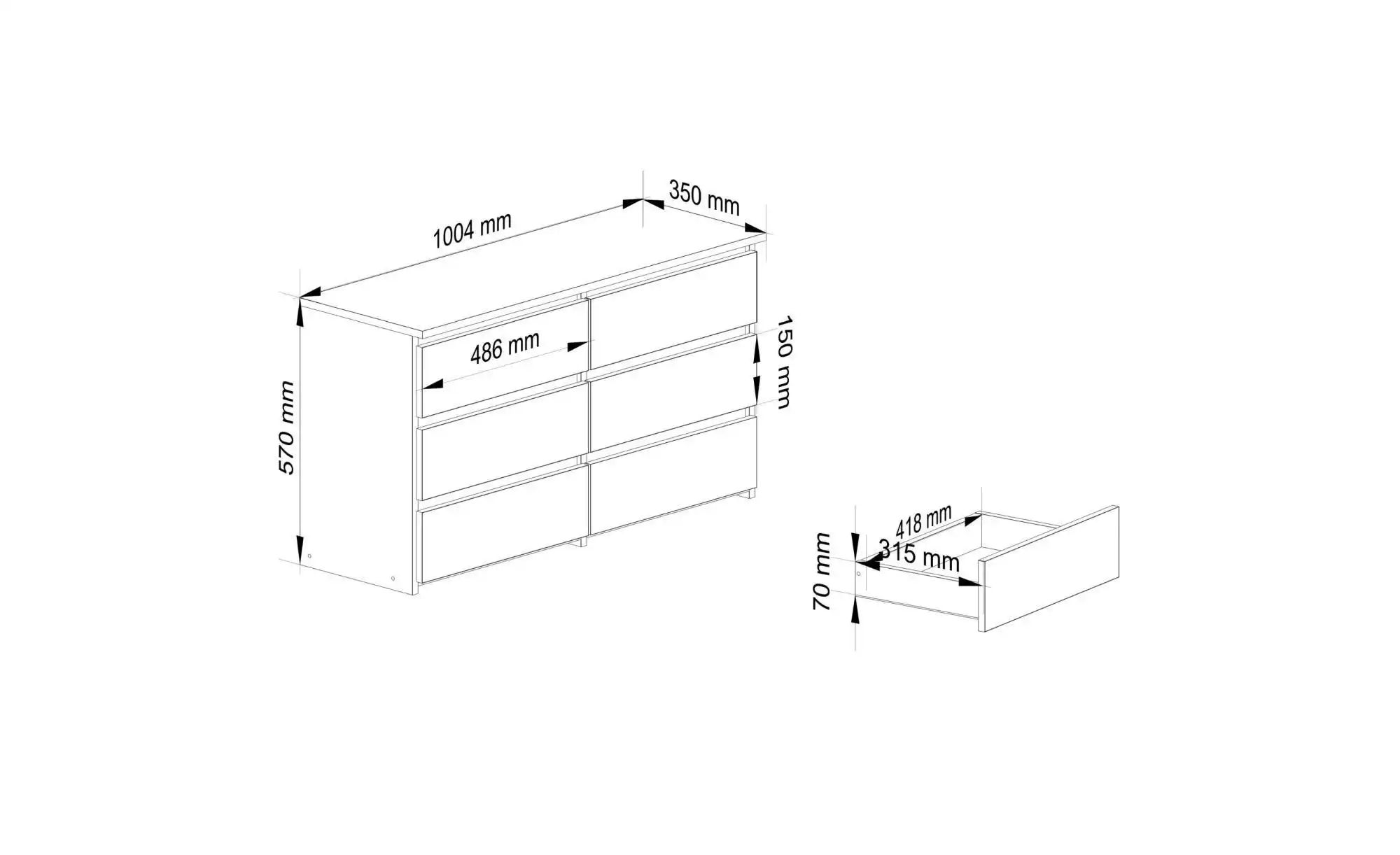 Kommode  Carla ¦ mehrfarbig ¦ Maße (cm): B: 100 H: 57 Kommoden & Sideboards günstig online kaufen
