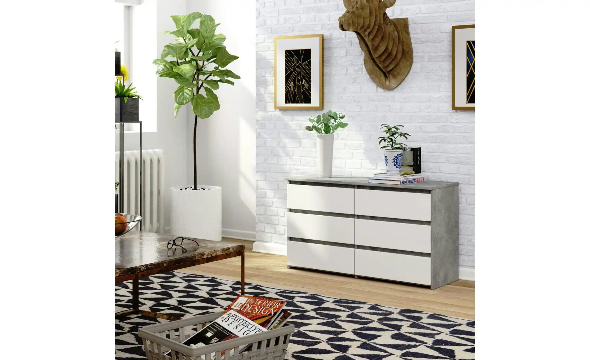 Kommode  Carla ¦ mehrfarbig ¦ Maße (cm): B: 100 H: 57 Kommoden & Sideboards günstig online kaufen