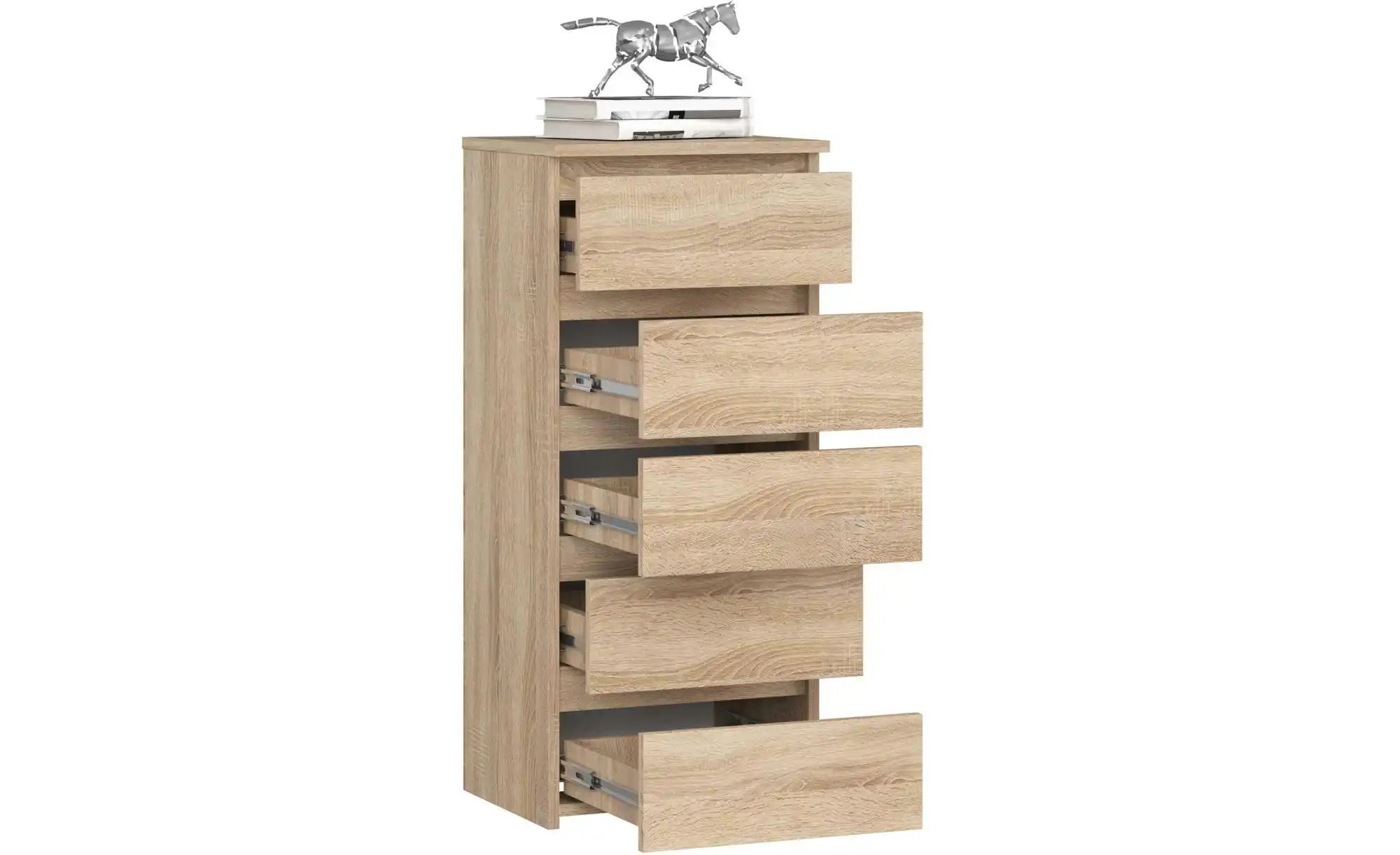 Kommode mit 5 Schubladen Carlo ¦ holzfarben ¦ Maße (cm): B: 40 H: 92 Kommod günstig online kaufen