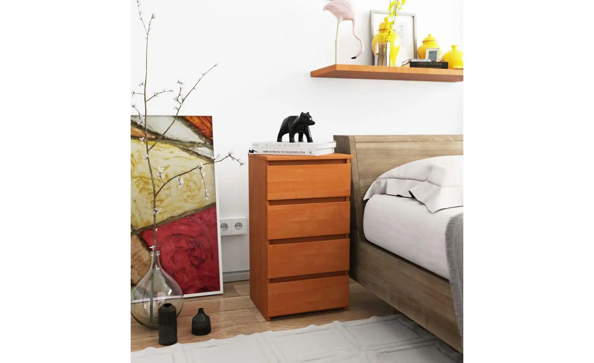 Thumbnail - Kommode mit 4 Schubladen Carlo ¦ braun ¦ Maße (cm): B: 40 H: 74 Kommoden & Sideboards > Kommoden - Höffner