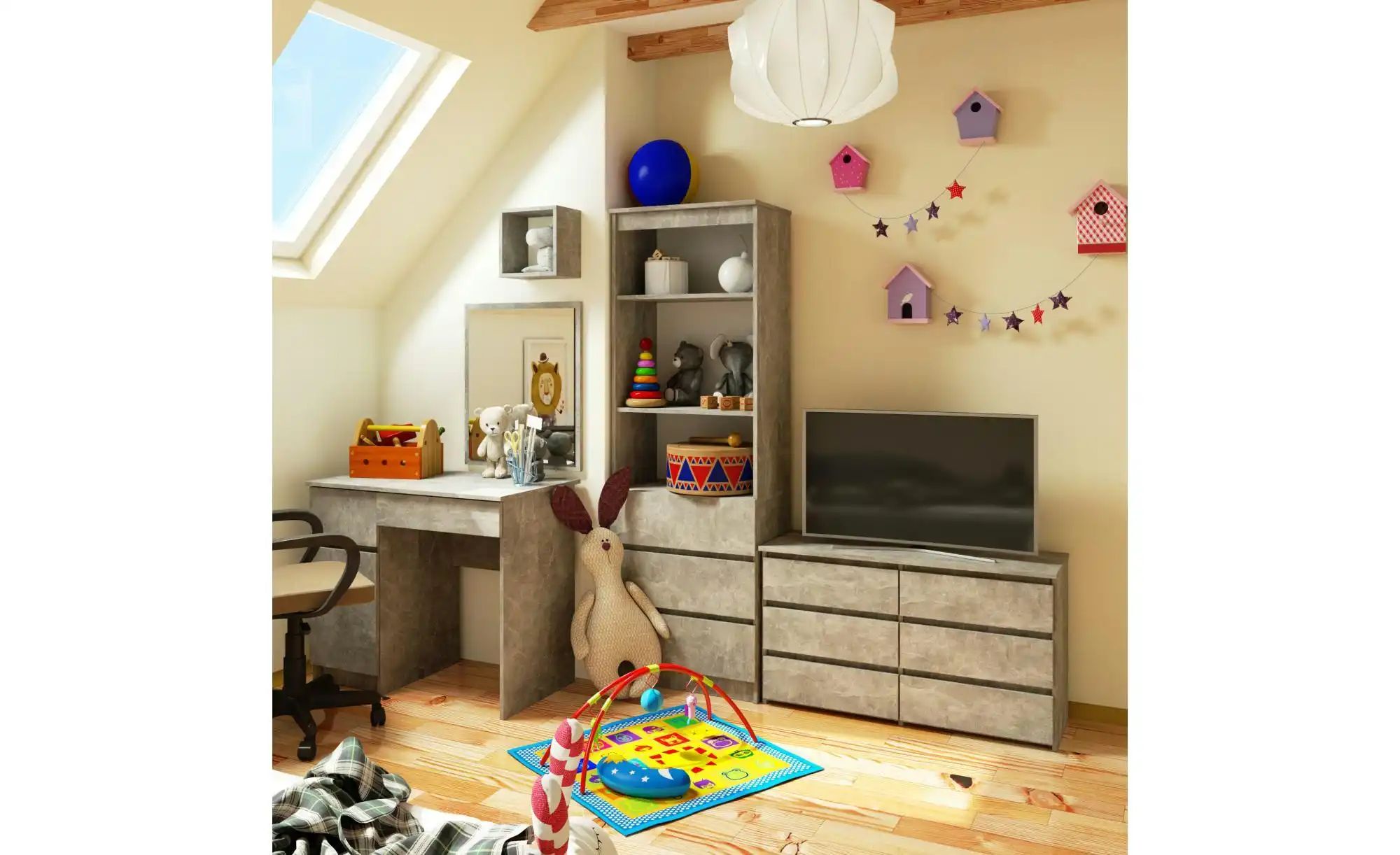 Thumbnail - Kommode Carla ¦ grau ¦ Maße (cm): B: 100 H: 57 Kommoden & Sideboards > Kommoden - Höffner