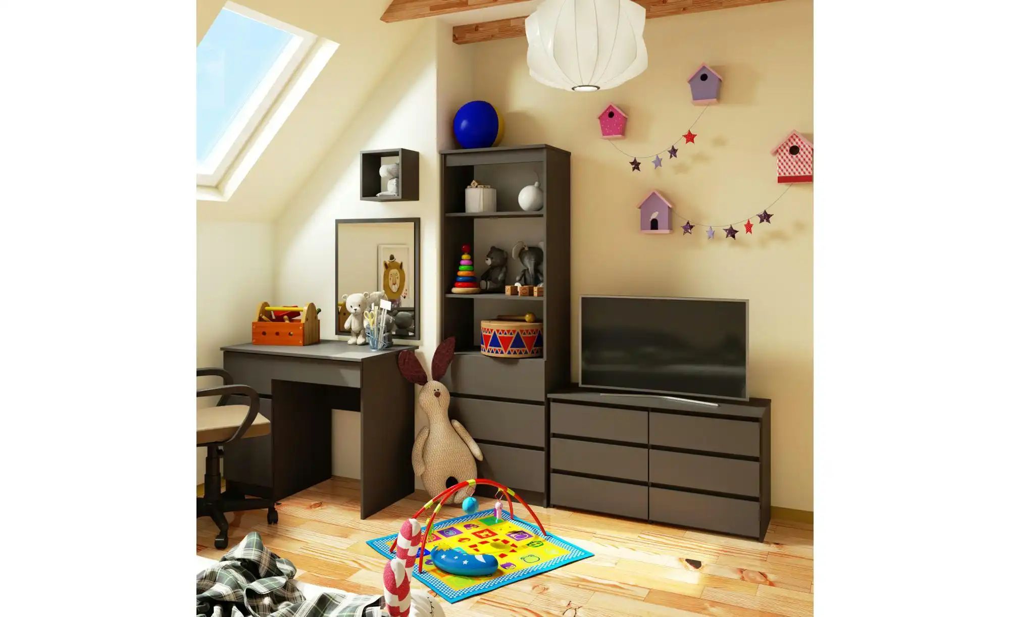 Thumbnail - Kommode Carla ¦ grau ¦ Maße (cm): B: 100 H: 57 Kommoden & Sideboards > Kommoden - Höffner