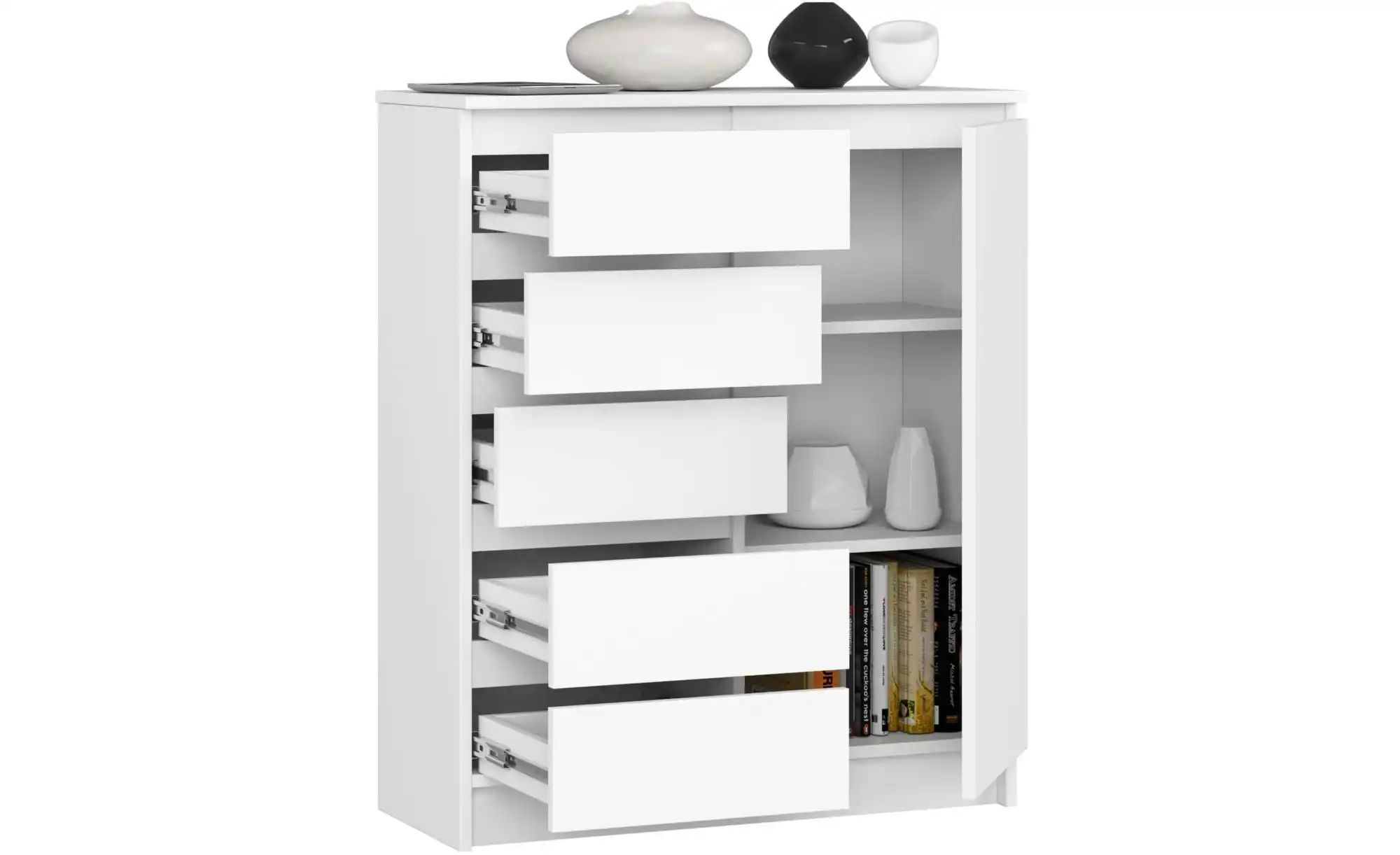 Highboard 80 cm breit Kuran ¦ weiß ¦ Maße (cm): B: 80 H: 97 Kommoden & Side günstig online kaufen