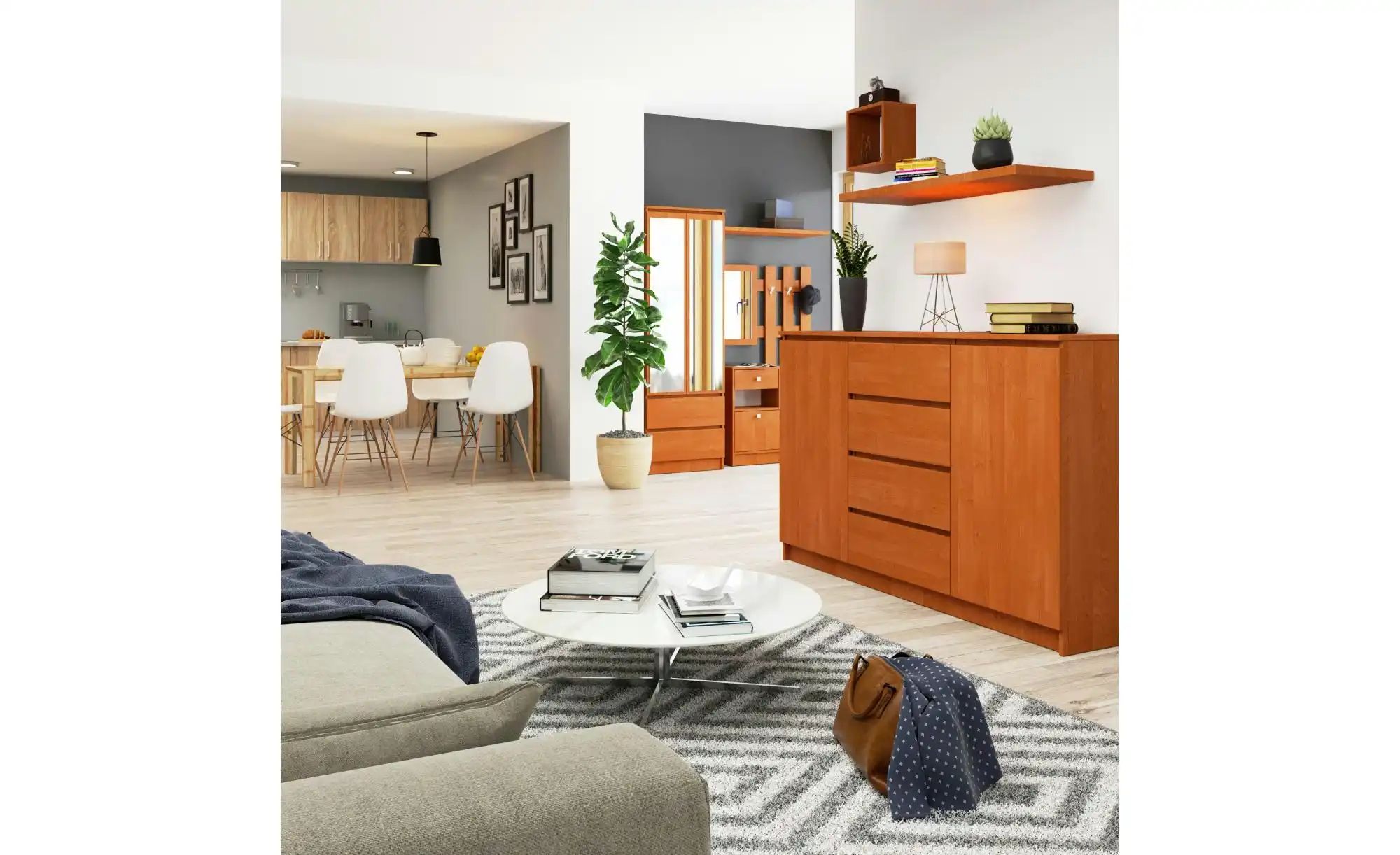 Thumbnail - Highboard 160 cm breit Kilian ¦ braun ¦ Maße (cm): B: 160 H: 99 Kommoden & Sideboards > Highboards - Höffner