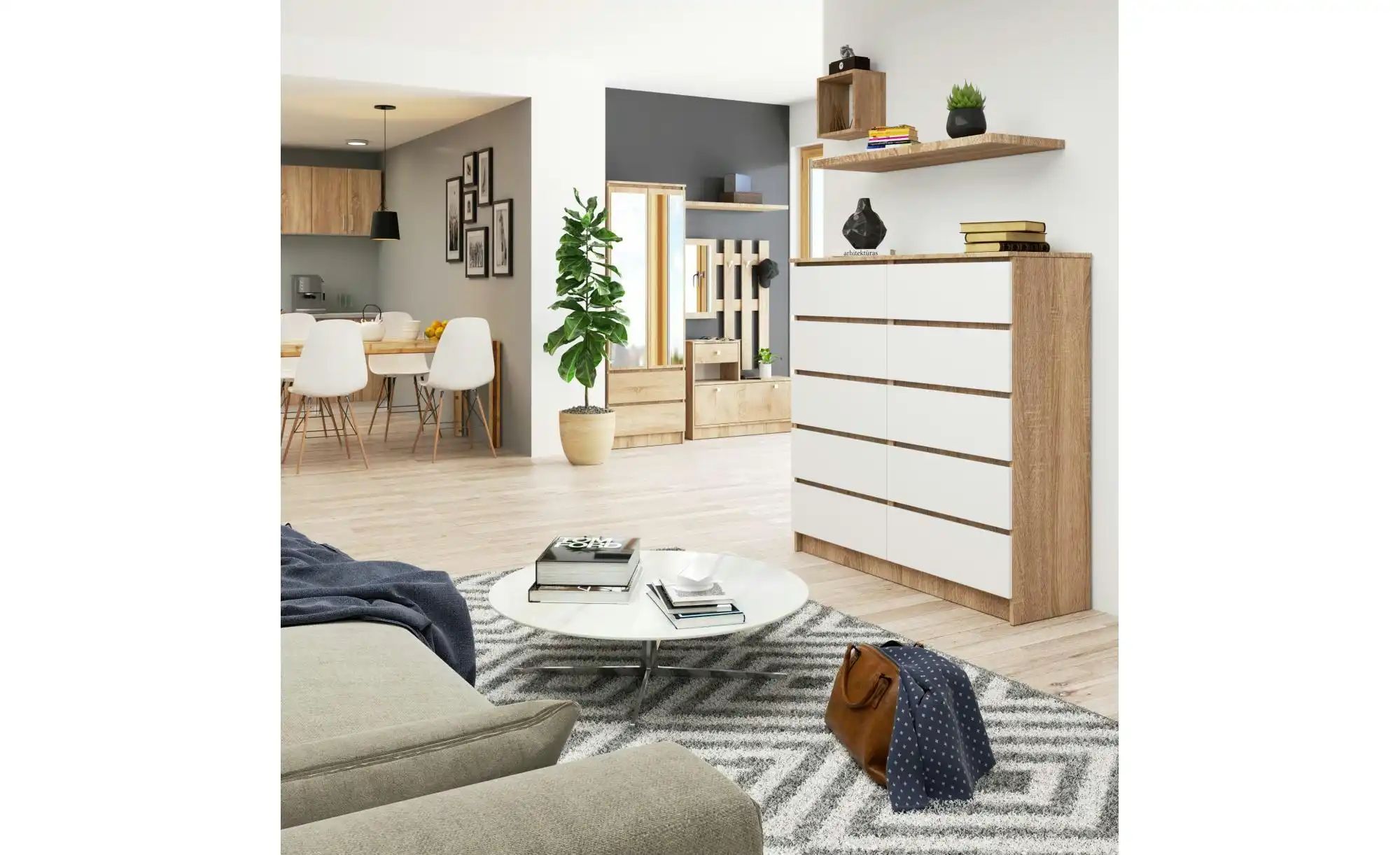 Thumbnail - Kommode mit 10 Schubladen Kersten ¦ mehrfarbig ¦ Maße (cm): B: 120 H: 121 Kommoden & Sideboards > Kommoden - Höffner