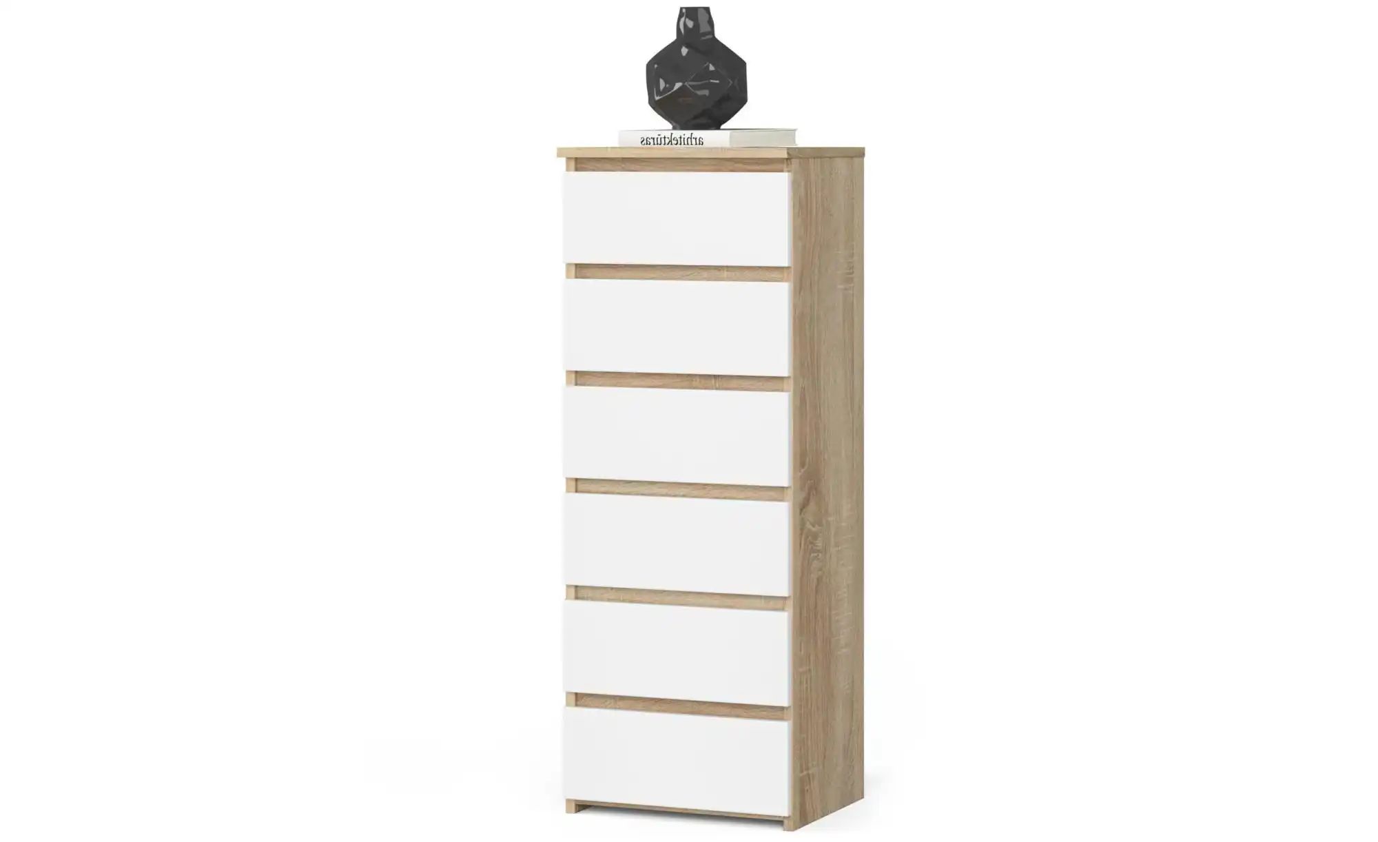 Kommode mit 6 Schubladen Carlo ¦ mehrfarbig ¦ Maße (cm): B: 40 H: 109 Kommo günstig online kaufen