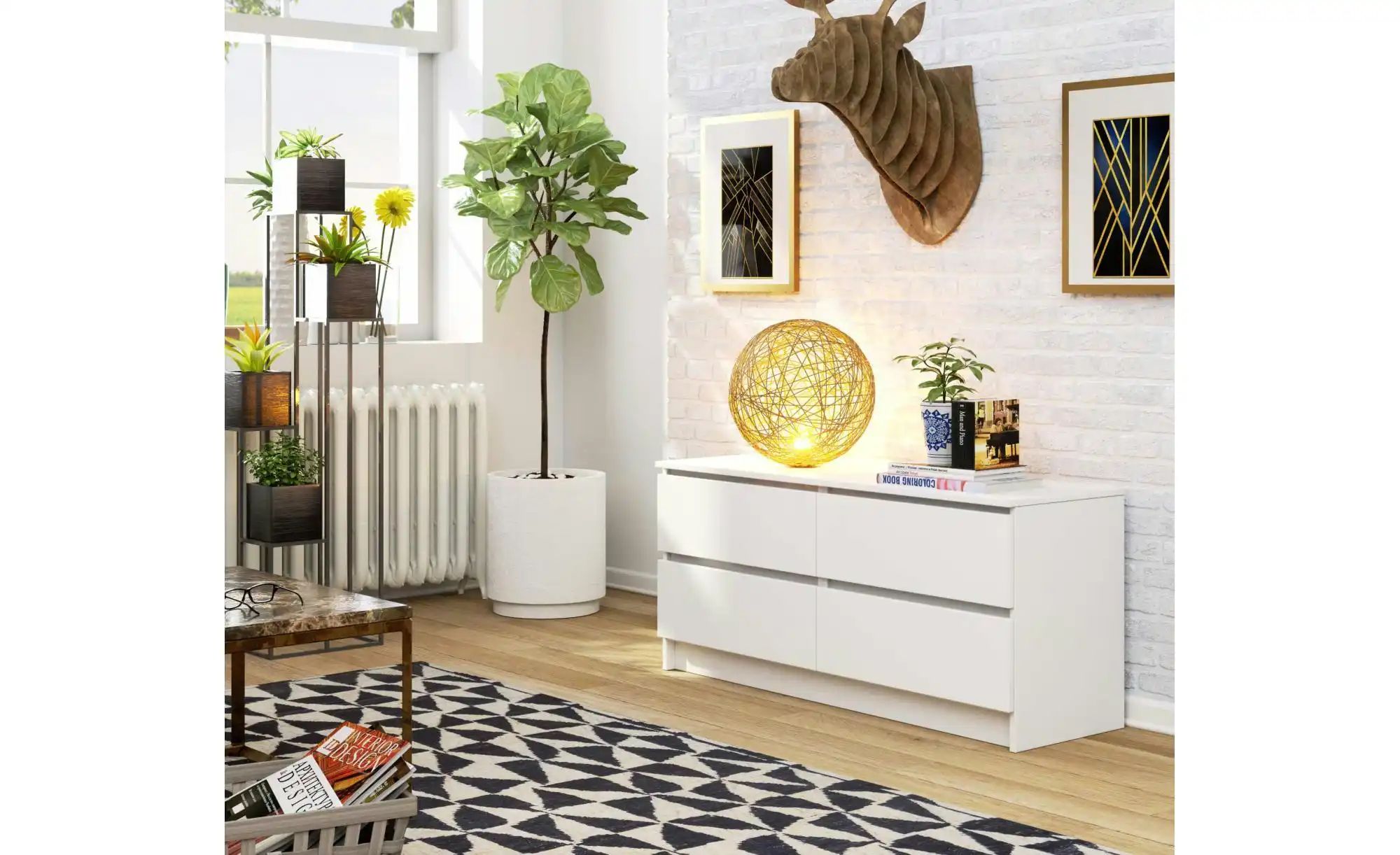 Thumbnail - Kommode  Kersten ¦ weiß ¦ Maße (cm): B: 120 H: 55 Kommoden & Sideboards > Kommoden - Höffner