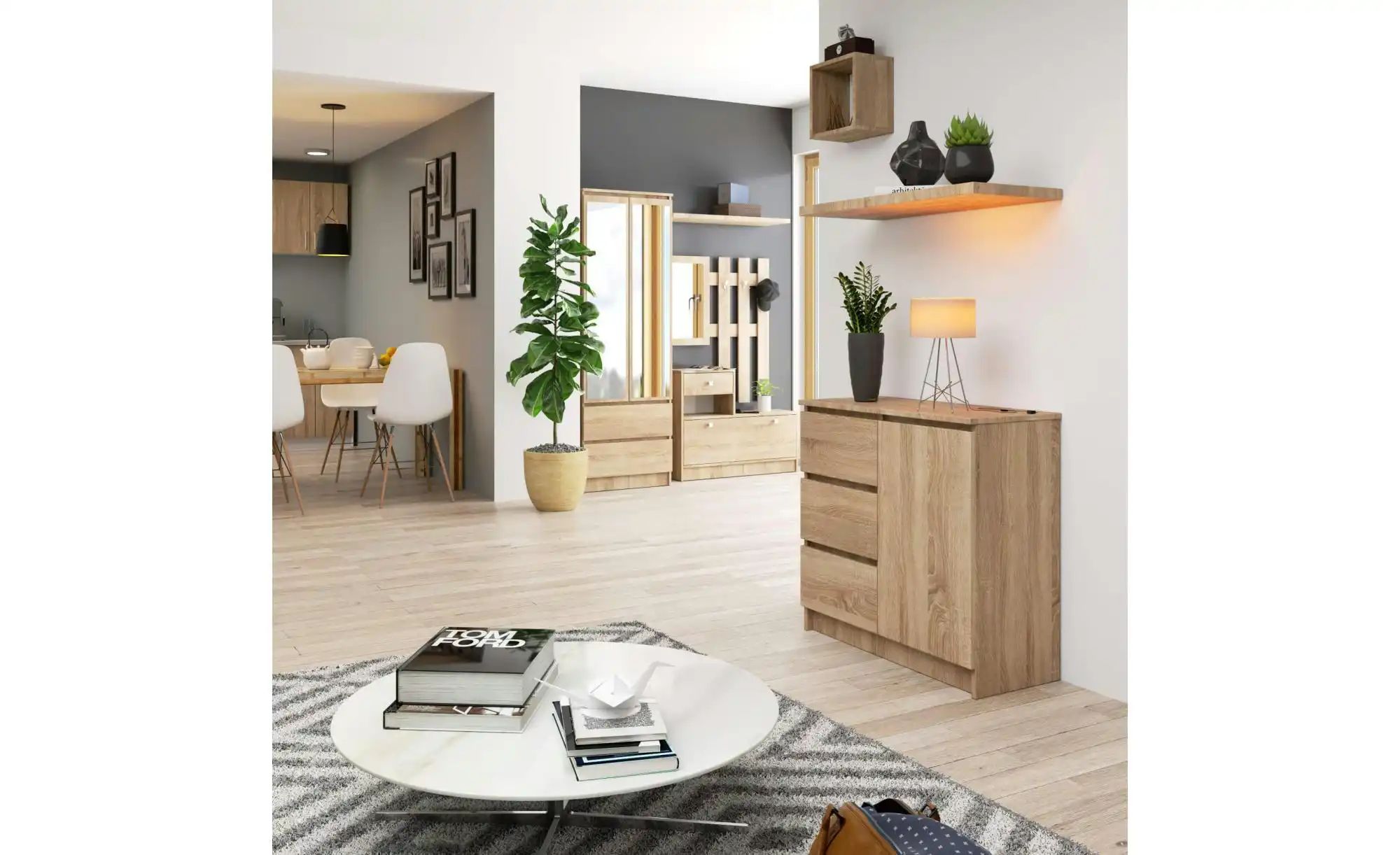 Thumbnail - Kommode  Kubra ¦ holzfarben ¦ Maße (cm): B: 80 H: 77 Kommoden & Sideboards > Sideboards - Höffner