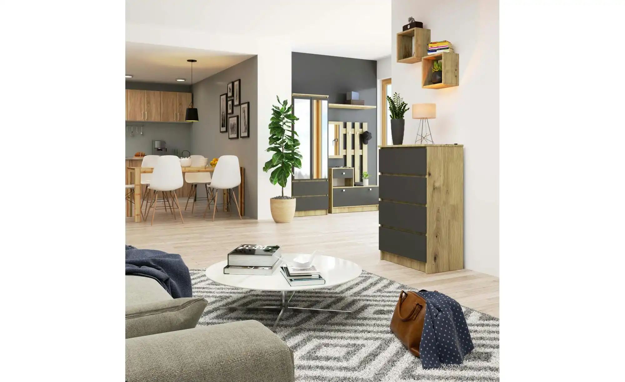 Kommode mit 4 Schubladen Kai ¦ mehrfarbig ¦ Maße (cm): B: 60 H: 99 Kommoden günstig online kaufen