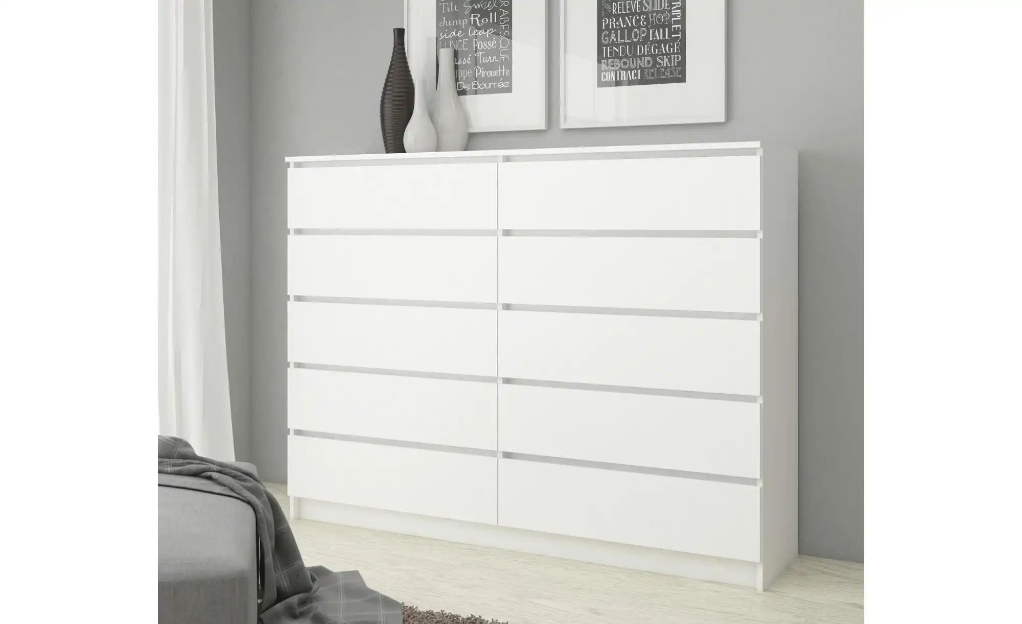 Thumbnail - Kommode 160 cm breit Kate ¦ weiß ¦ Maße (cm): B: 160 H: 121 Kommoden & Sideboards > Kommoden - Höffner