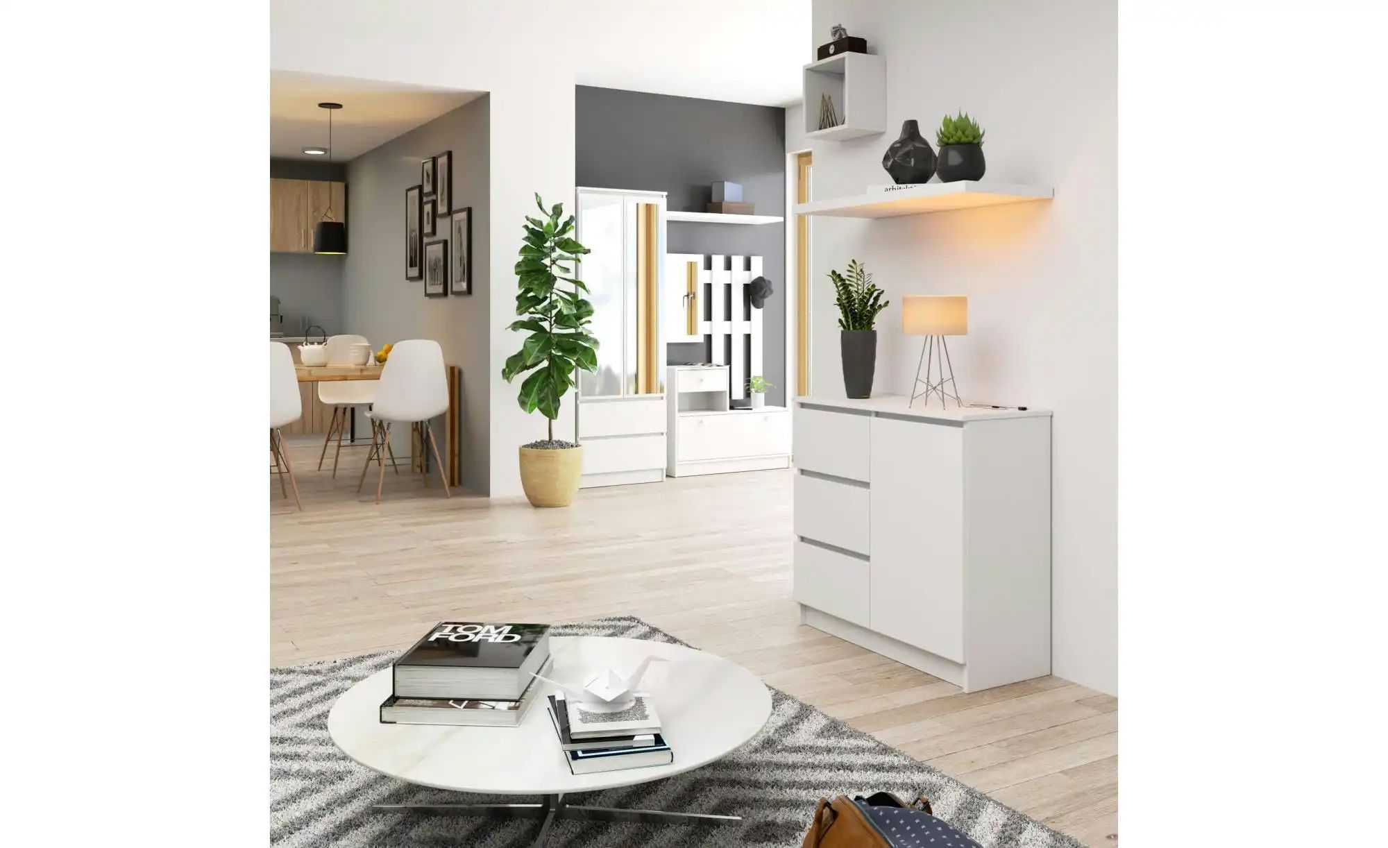 Thumbnail - Kommode Kubra ¦ weiß ¦ Maße (cm): B: 80 H: 77 Kommoden & Sideboards > Sideboards - Höffner