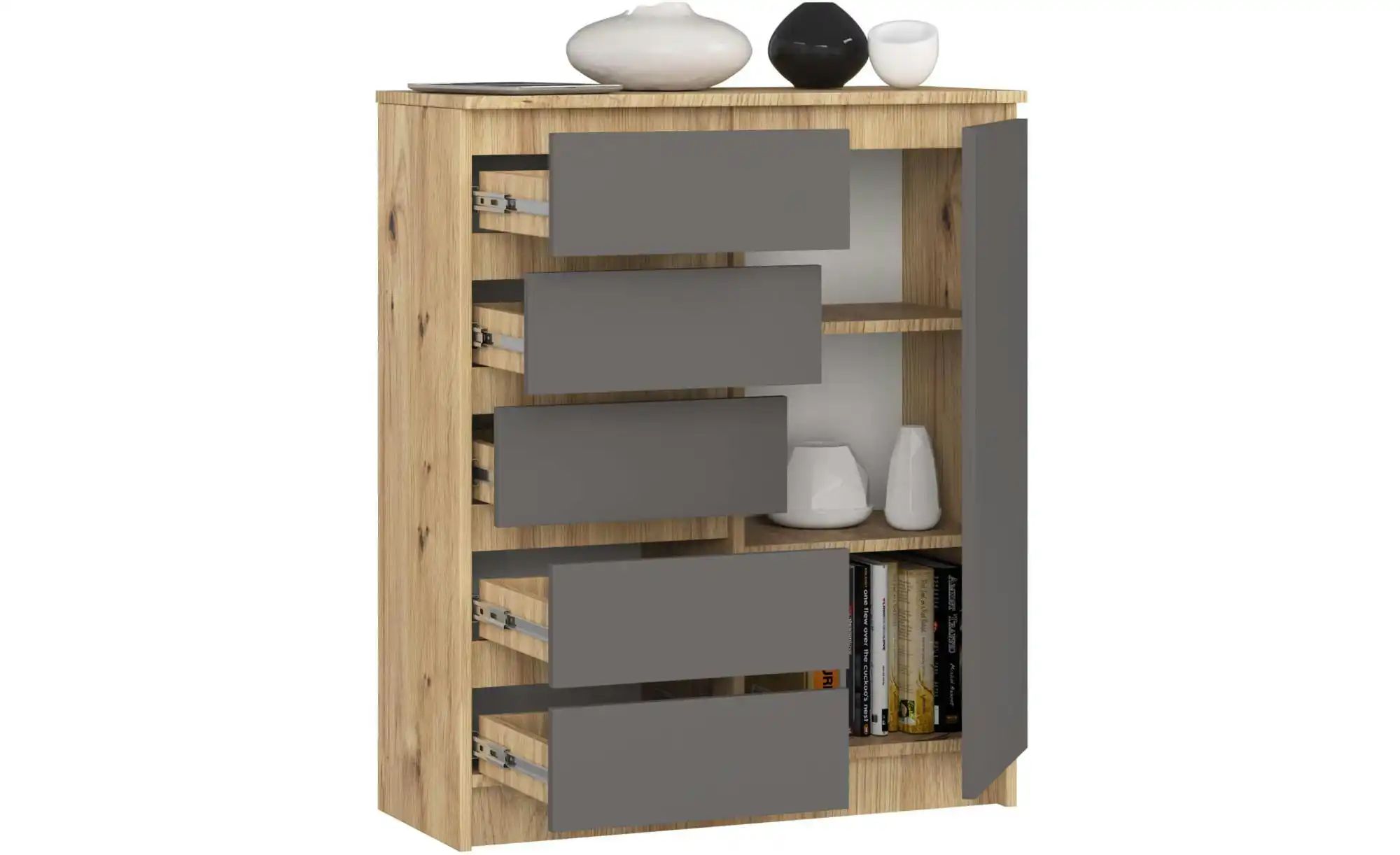 Highboard 80 cm breit Kuran ¦ mehrfarbig ¦ Maße (cm): B: 80 H: 97 Kommoden günstig online kaufen