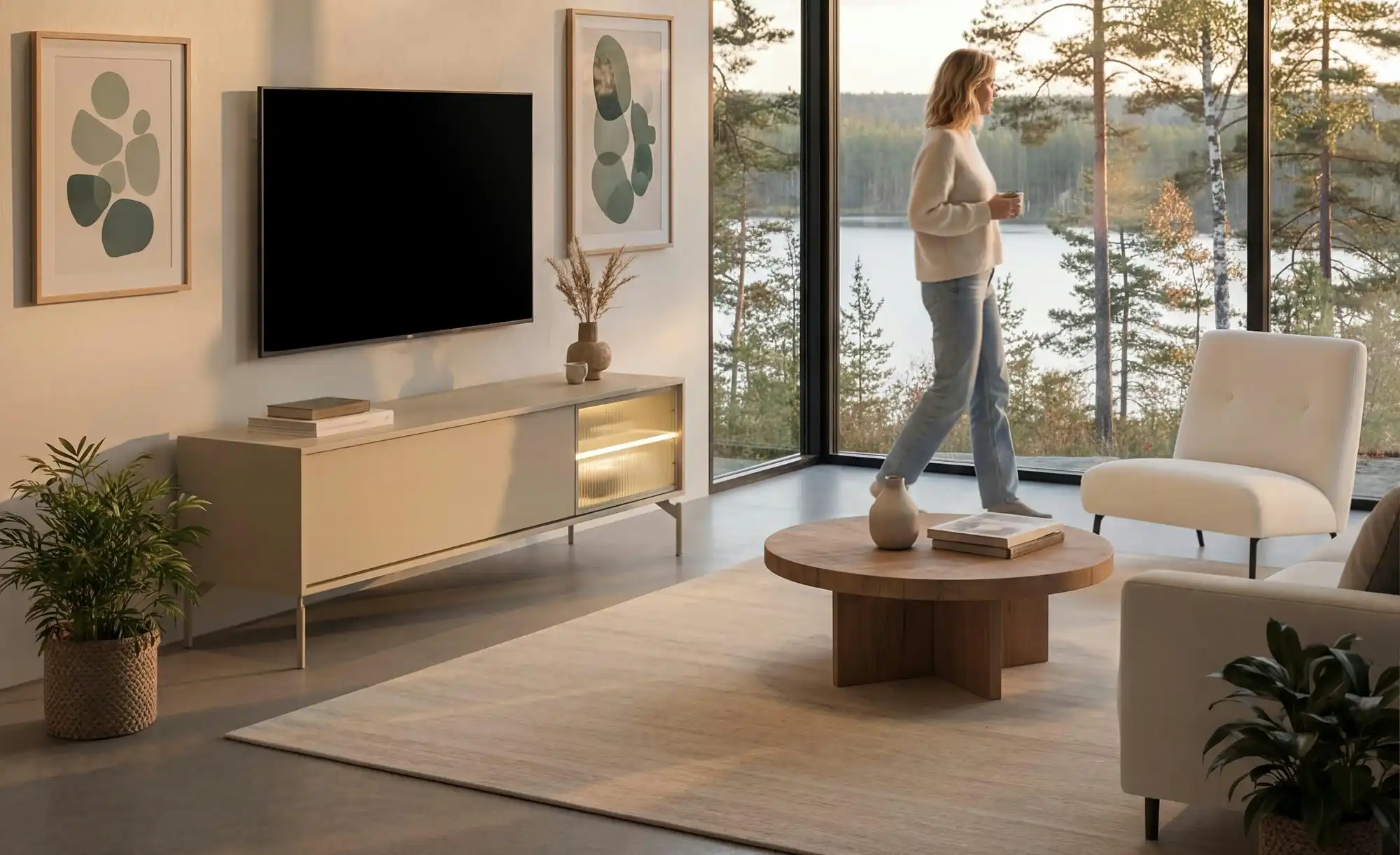 LOVE IT TV-Lowboard FLUMERI Kaschmirfarben - Love it LOVE IT TV-Lowboard FLUMERI - Einrichtungsbeispiel