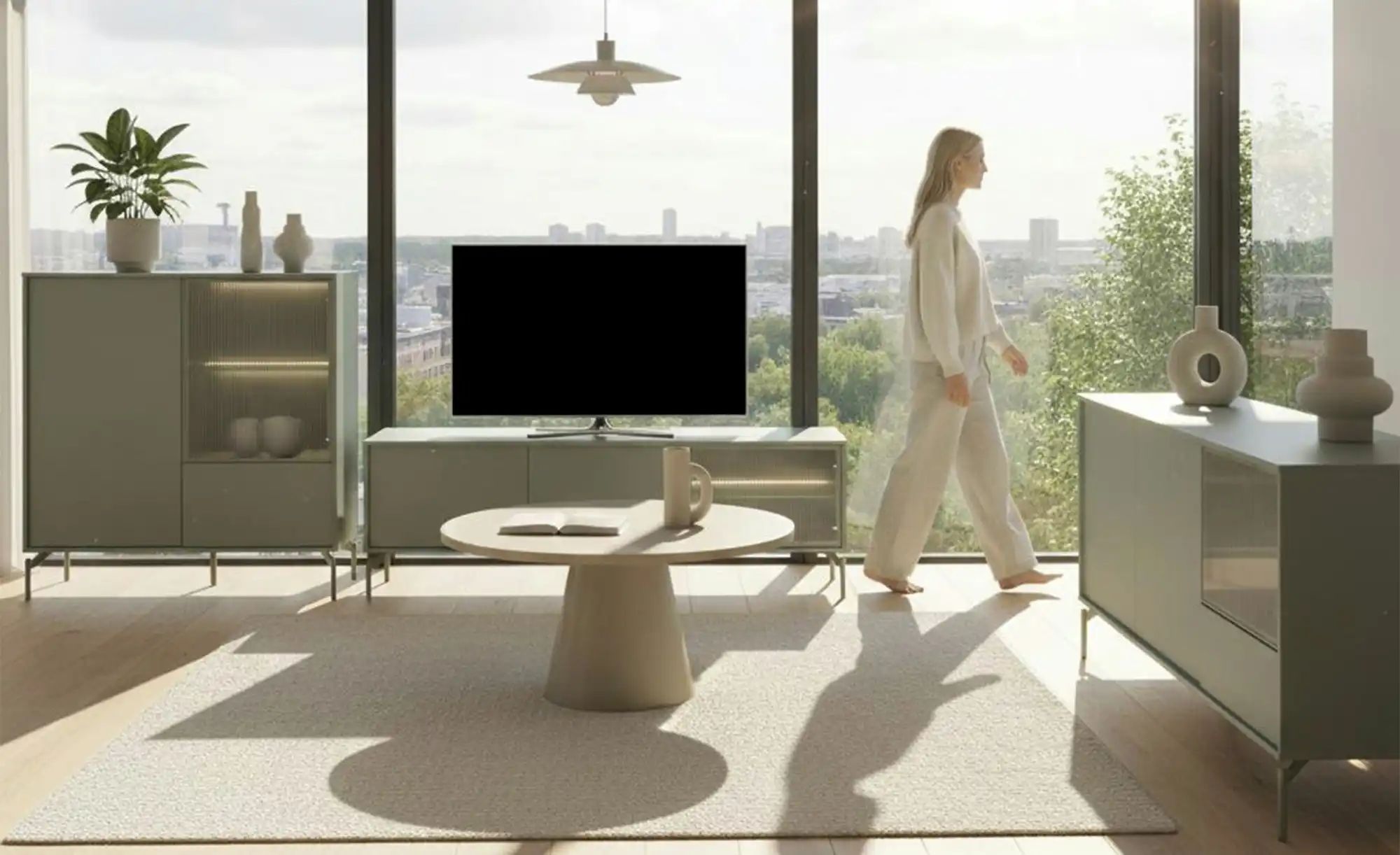 Thumbnail - Love it Highboard Flumeri ¦ beige ¦ Maße (cm): B: 113,5 H: 118 T: 43.0 Kommoden & Sideboards > Highboards - Höffner