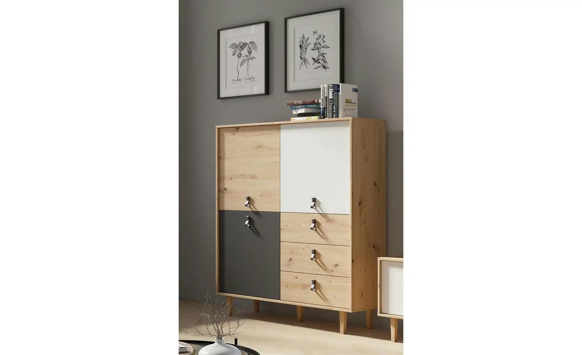 Thumbnail - by Living Highboard Bill ¦ braun ¦ Maße (cm): B: 120 H: 135 Kommoden & Sideboards > Highboards - Höffner