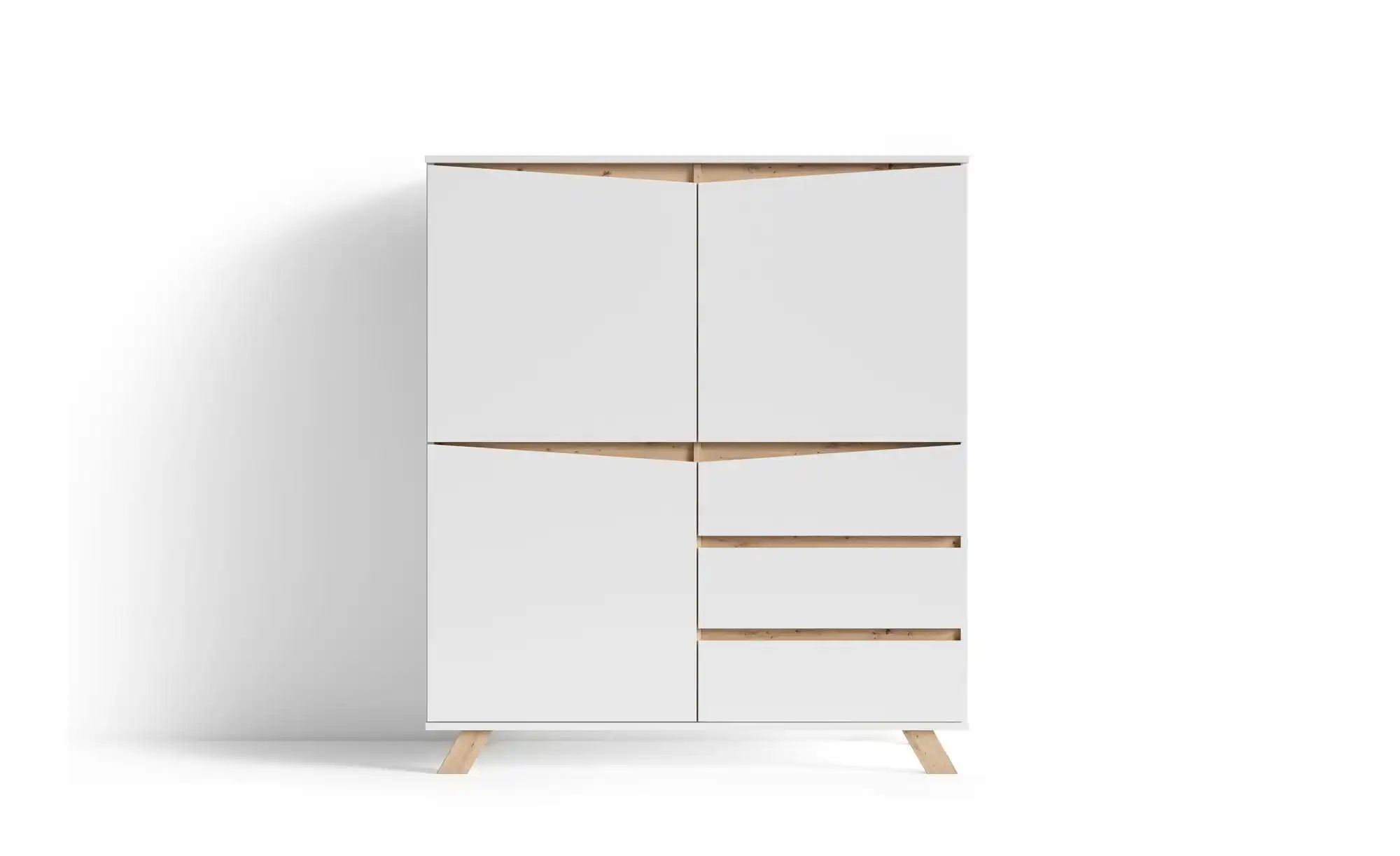 Highboard  Valentin ¦ weiß ¦ Maße (cm): B: 120 H: 137 Kommoden & Sideboards günstig online kaufen