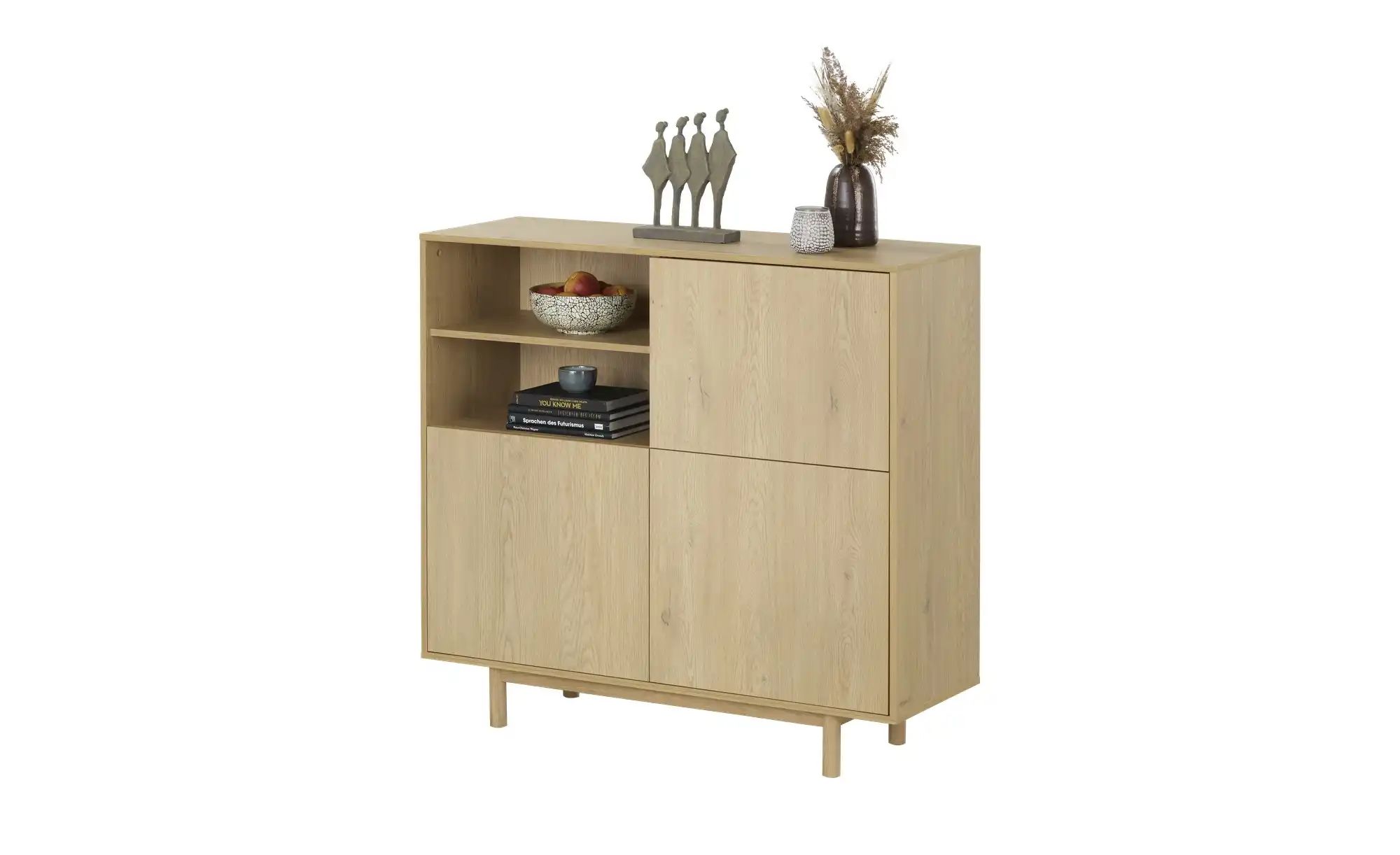 Roomers Highboard  Offida ¦ holzfarben ¦ Maße (cm): B: 125 H: 115 T: 43.0 K günstig online kaufen