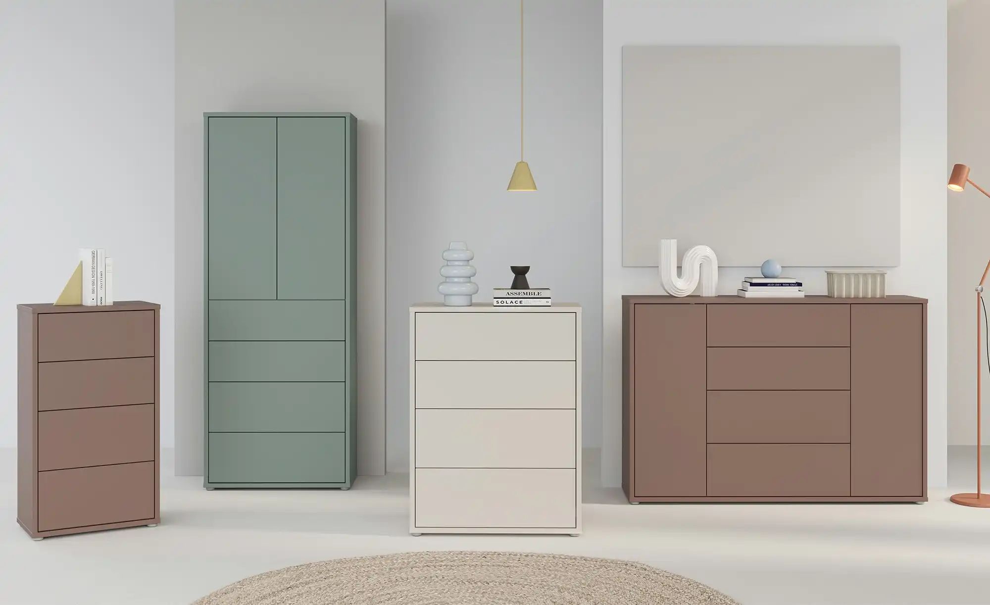 Kommode  Bolognano ¦ rot ¦ Maße (cm): B: 74,8 H: 99,1 T: 34.9 Kommoden & Si günstig online kaufen