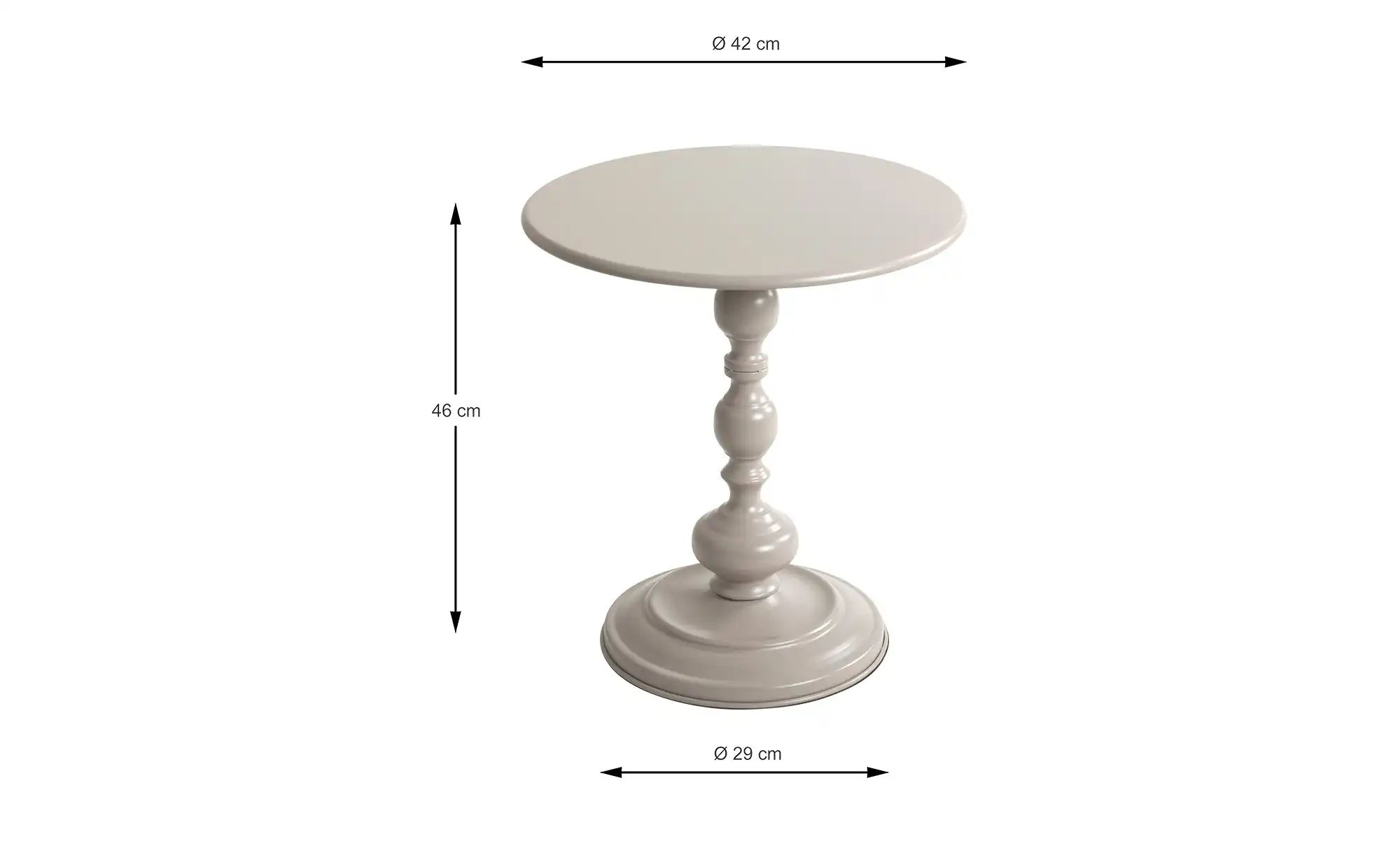 Beistelltisch  Erding ¦ beige ¦ Maße (cm): H: 46  Ø: 42 Tische > Beistellti günstig online kaufen