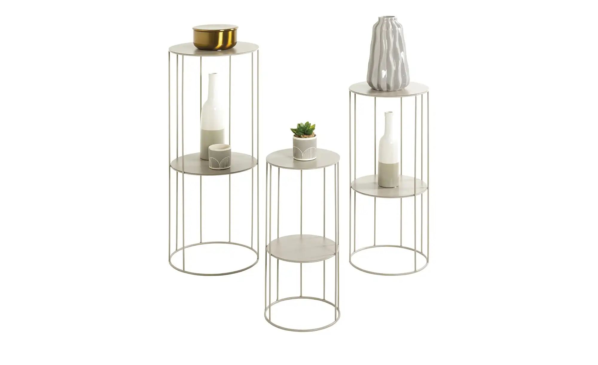 Thumbnail - Blumensäule 3er Set  Erding ¦ beige Tische > Beistelltische > Blumenständer - Höffner