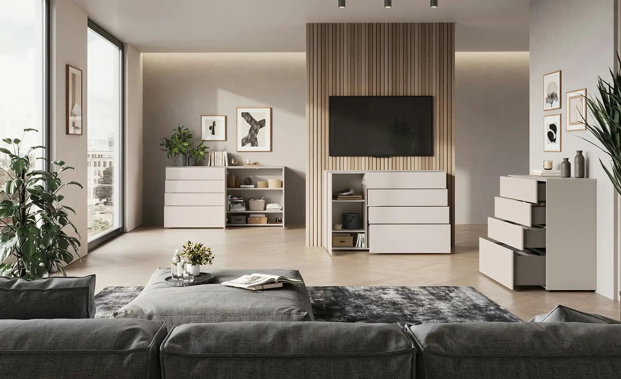 uno Kommode  Lomena ¦ beige ¦ Maße (cm): B: 92 H: 93 T: 41.0 Kommoden & Sid günstig online kaufen