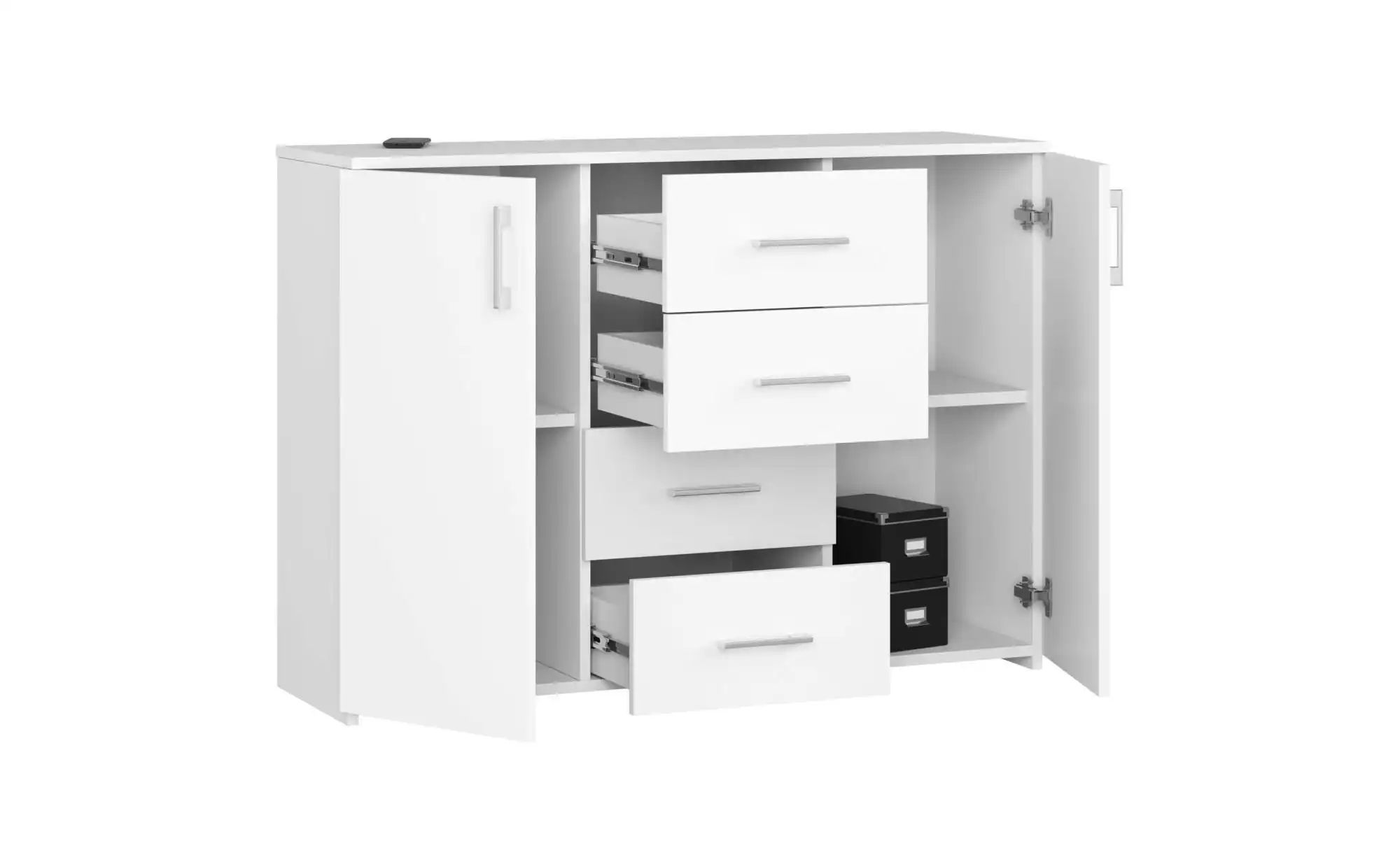 Sideboard 110 cm breit Kiara ¦ weiß ¦ Maße (cm): B: 110 H: 80 Kommoden & Si günstig online kaufen