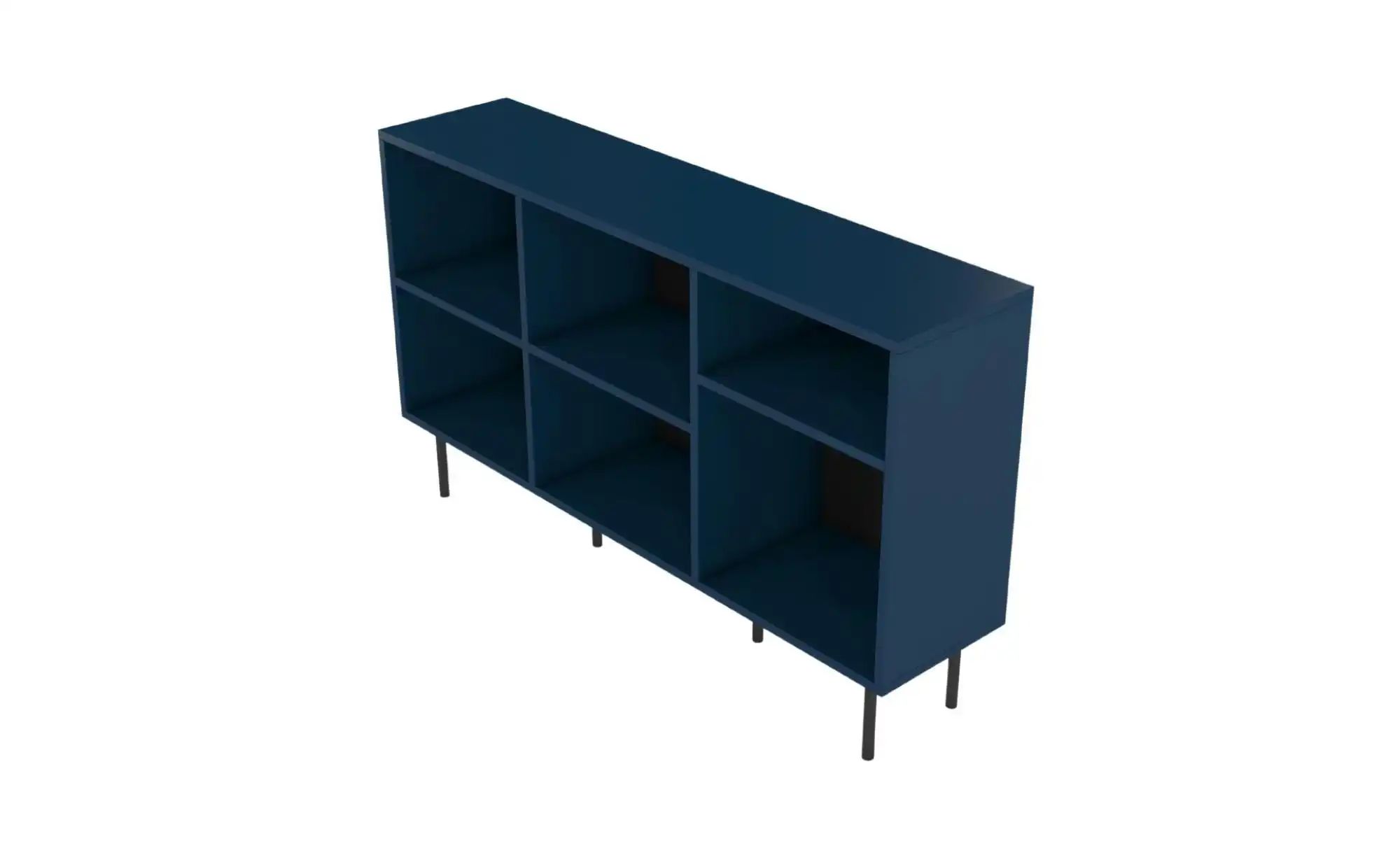 Standregal  Mirka ¦ blau ¦ Maße (cm): B: 130 H: 80 Regale > Bücherregale - günstig online kaufen