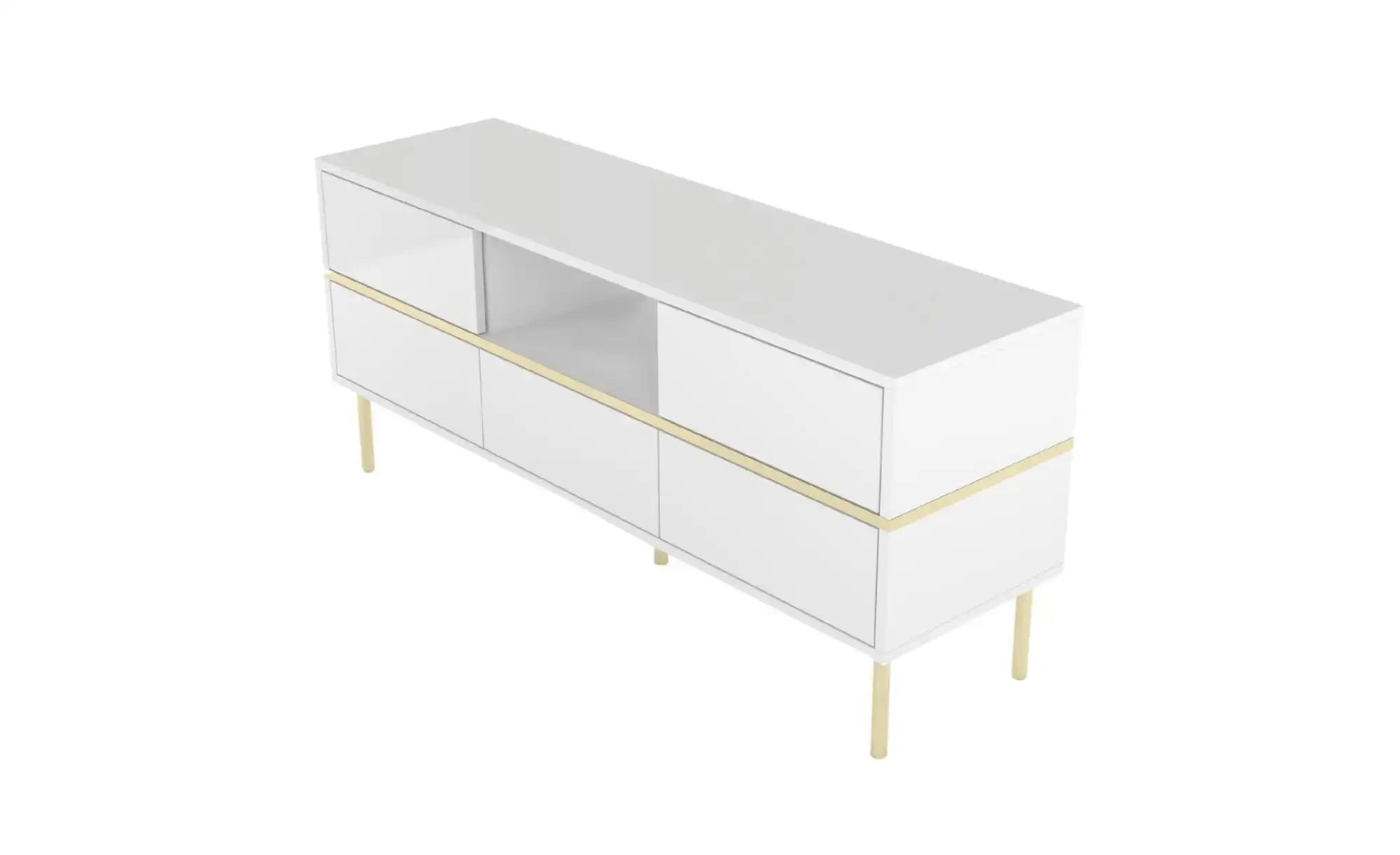 Lowboard   ¦ weiß ¦ Maße (cm): B: 137,5 H: 60,5 Kommoden & Sideboards > Low günstig online kaufen