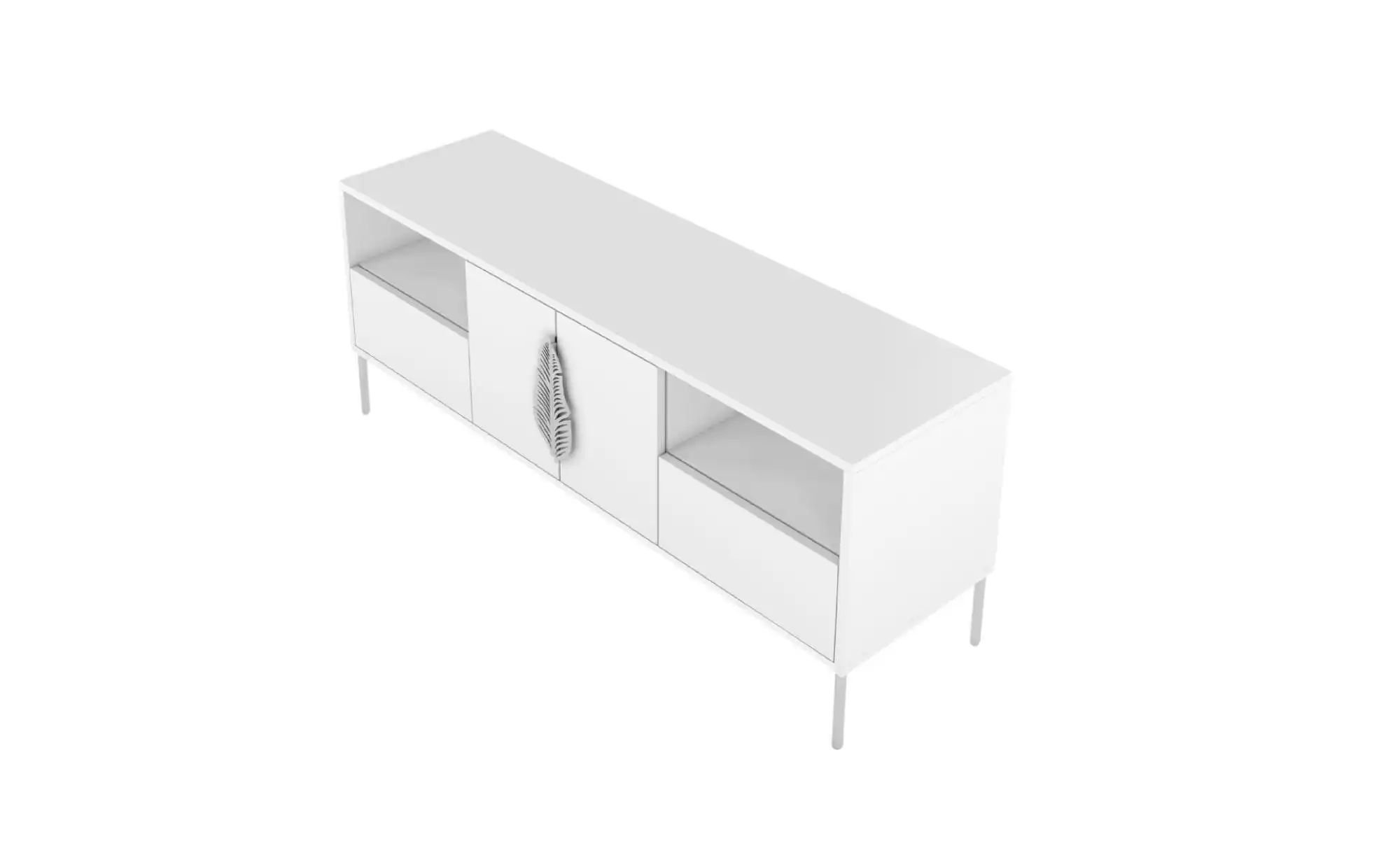 Lowboard   ¦ weiß ¦ Maße (cm): B: 138 H: 60 Kommoden & Sideboards > Lowboar günstig online kaufen