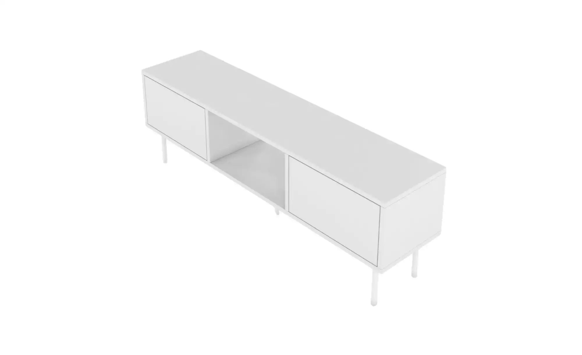 Lowboard   ¦ weiß ¦ Maße (cm): B: 130 H: 45 Kommoden & Sideboards > Lowboar günstig online kaufen