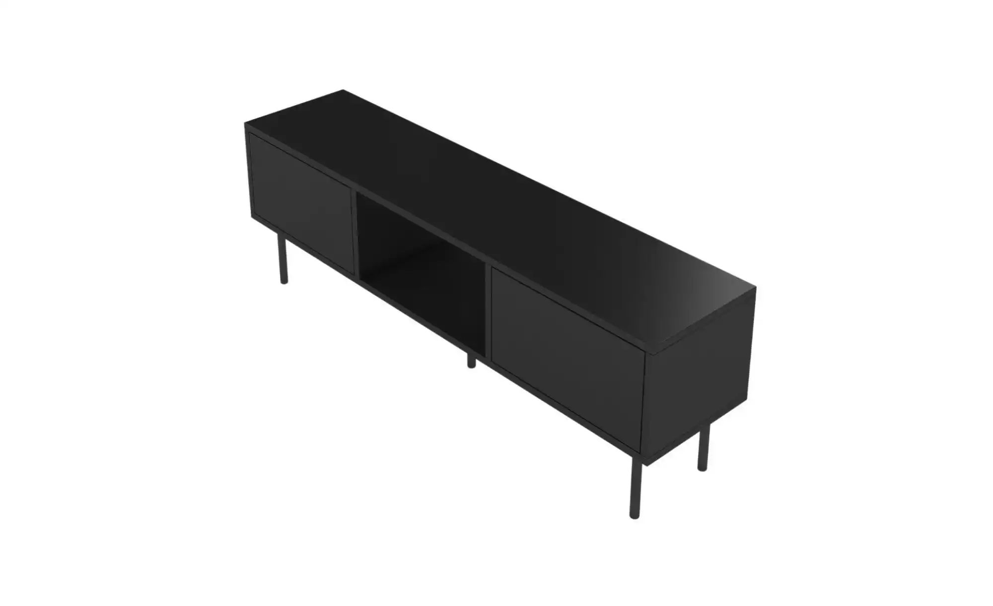 Lowboard   ¦ schwarz ¦ Maße (cm): B: 130 H: 47 Kommoden & Sideboards > Lowb günstig online kaufen