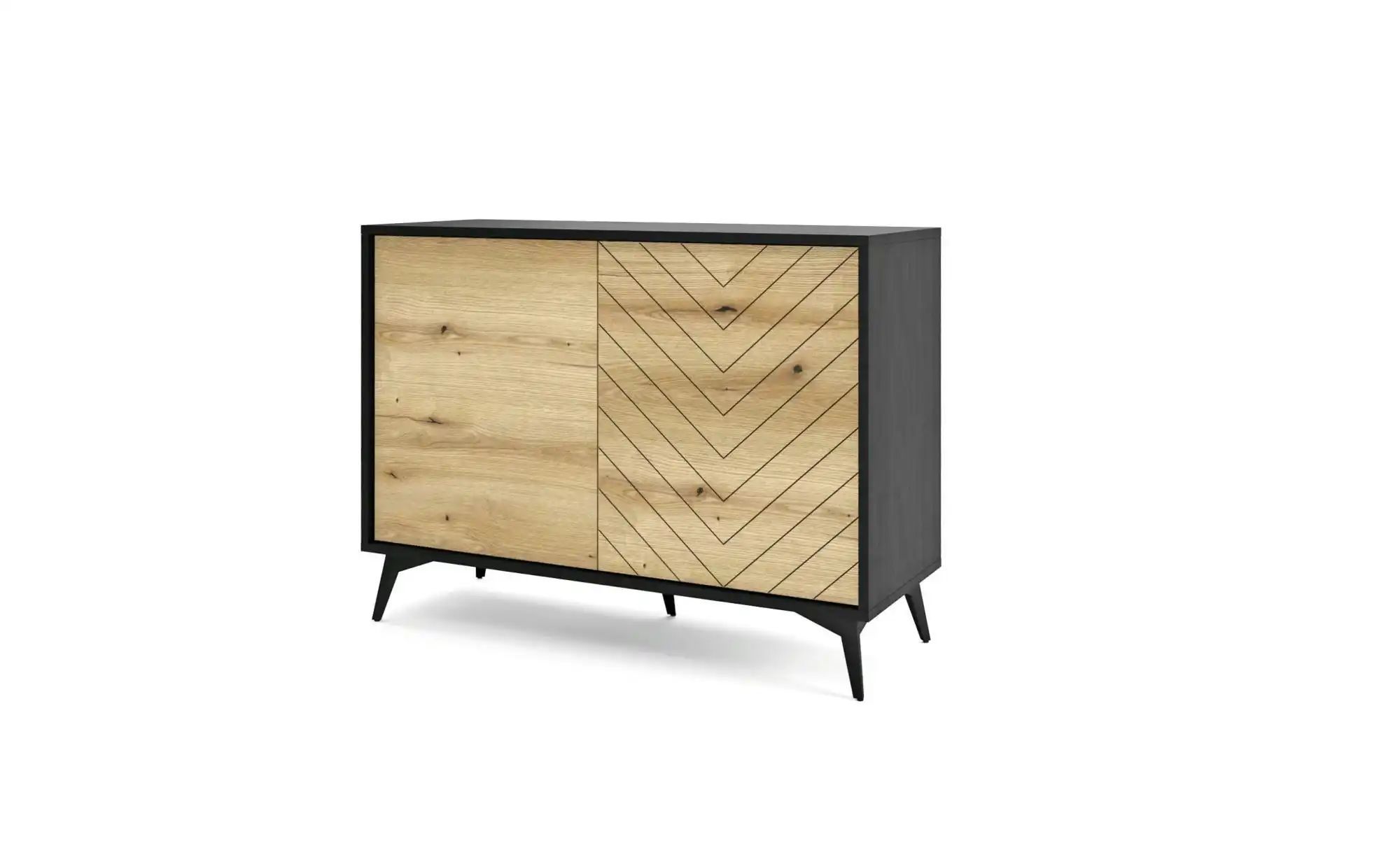 Sideboard   ¦ schwarz ¦ Maße (cm): B: 104 H: 77 Kommoden & Sideboards > Sid günstig online kaufen