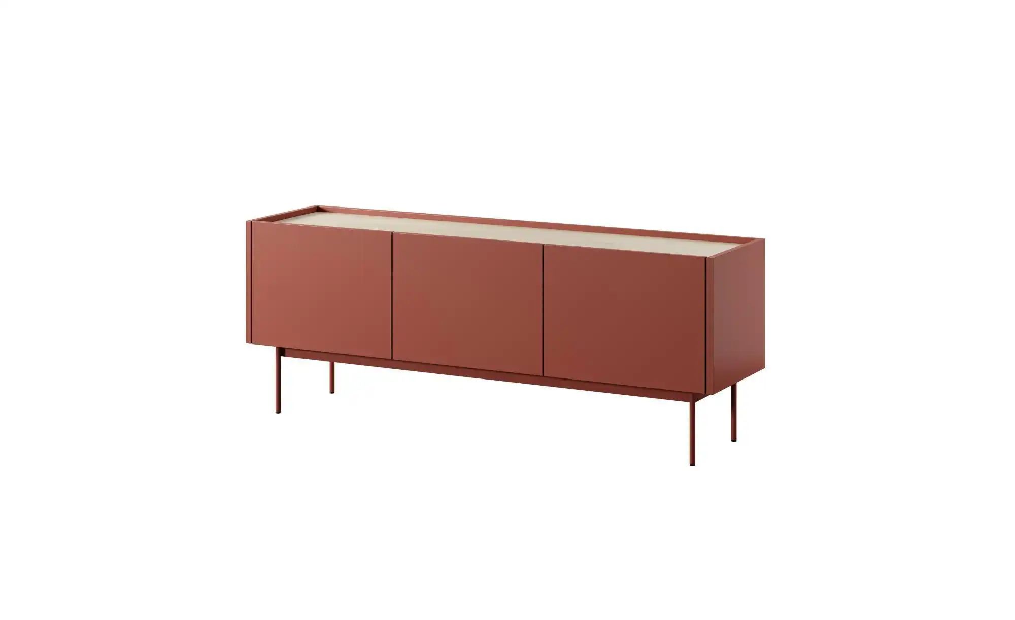 Lowboard   ¦ rot ¦ Maße (cm): B: 144 H: 55 Kommoden & Sideboards > Lowboard günstig online kaufen