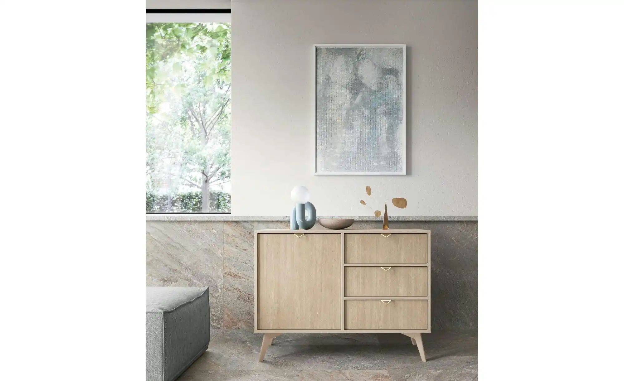 Sideboard  Firr ¦ beige ¦ Maße (cm): B: 106,1 H: 80,6 Kommoden & Sideboards günstig online kaufen
