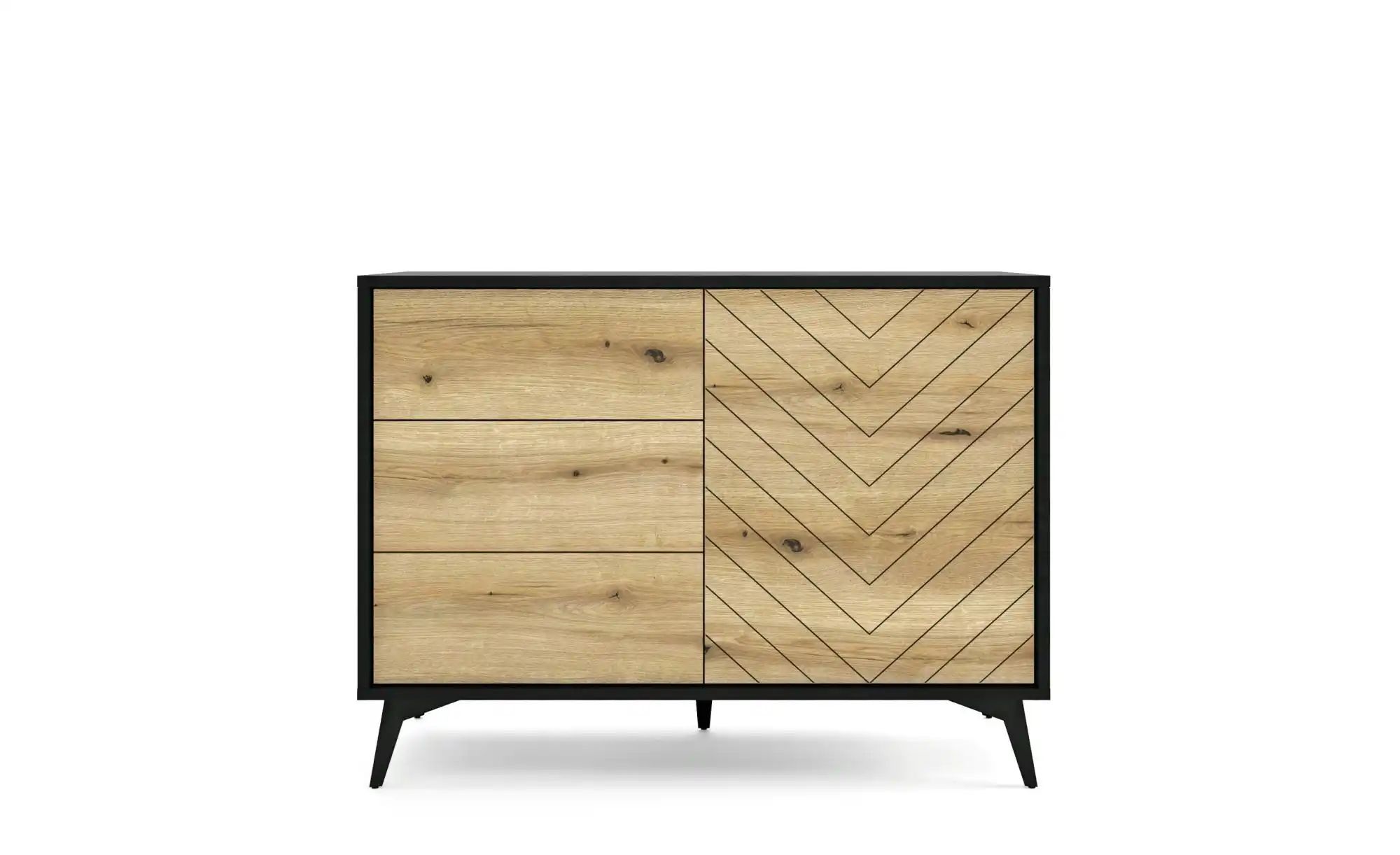 Sideboard  Diamond ¦ schwarz ¦ Maße (cm): B: 104 H: 77 Kommoden & Sideboard günstig online kaufen