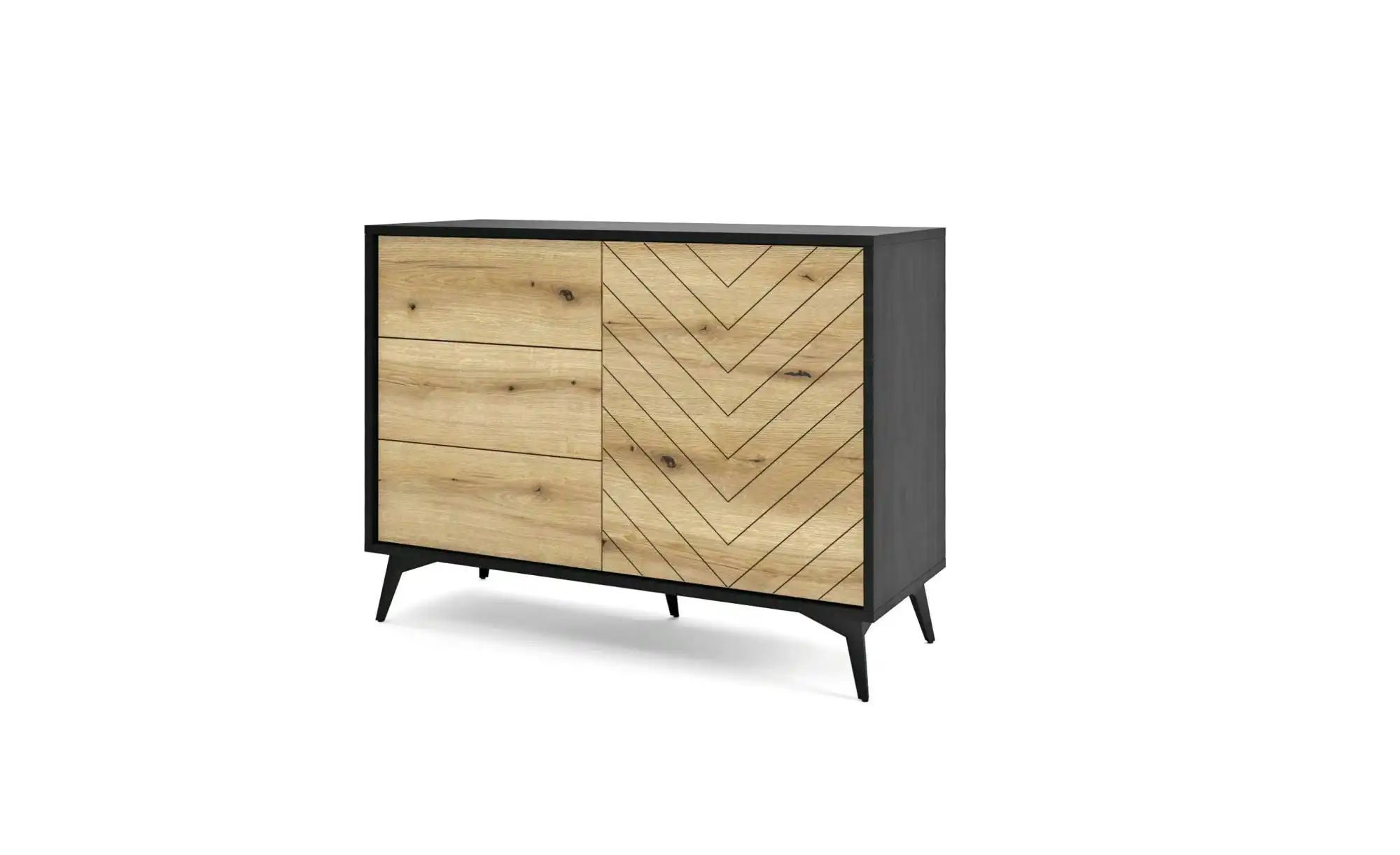 Sideboard   ¦ schwarz ¦ Maße (cm): B: 104 H: 77 Kommoden & Sideboards > Sid günstig online kaufen