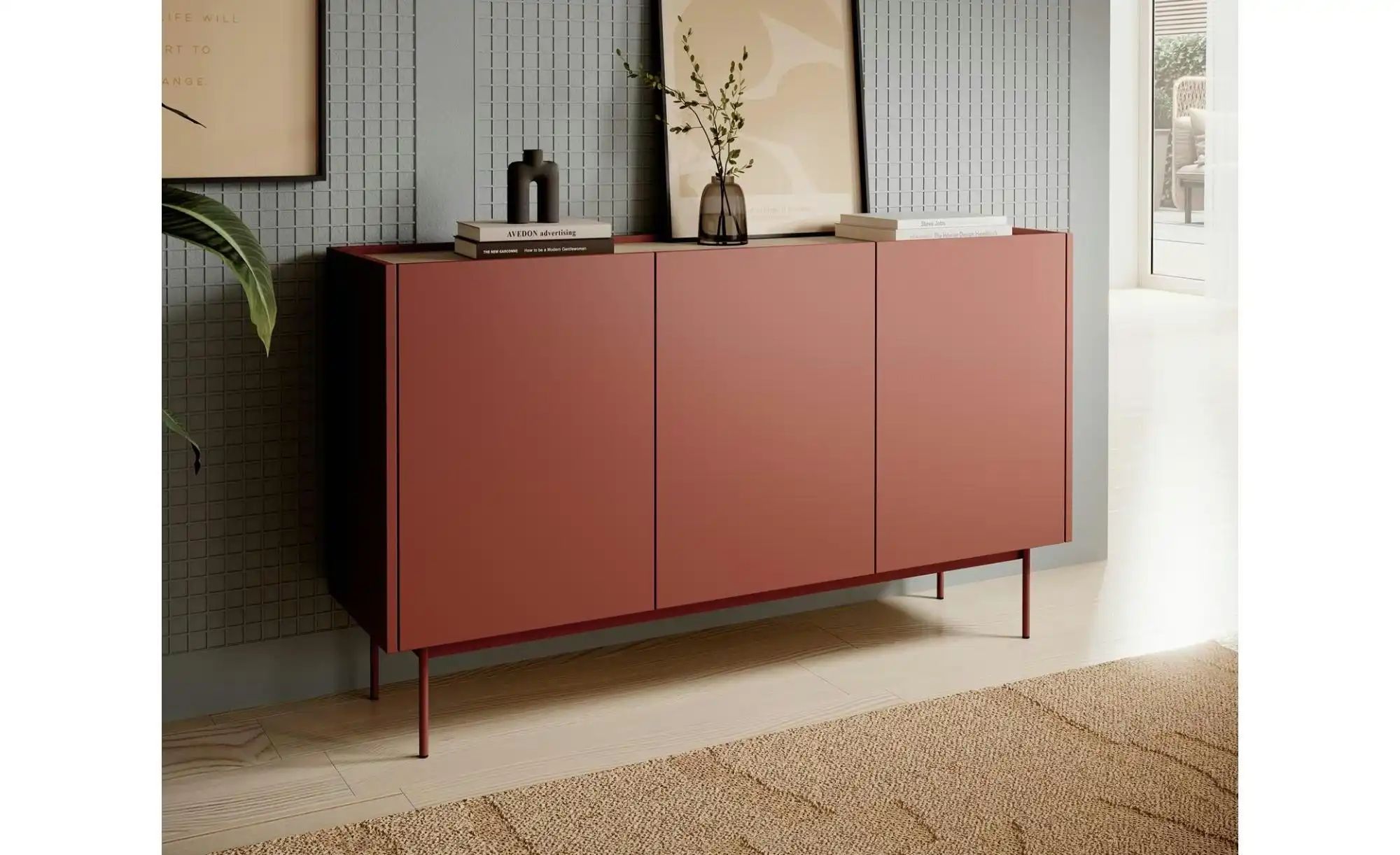 Sideboard  Color ¦ rot ¦ Maße (cm): B: 144 H: 83 Kommoden & Sideboards > Si günstig online kaufen