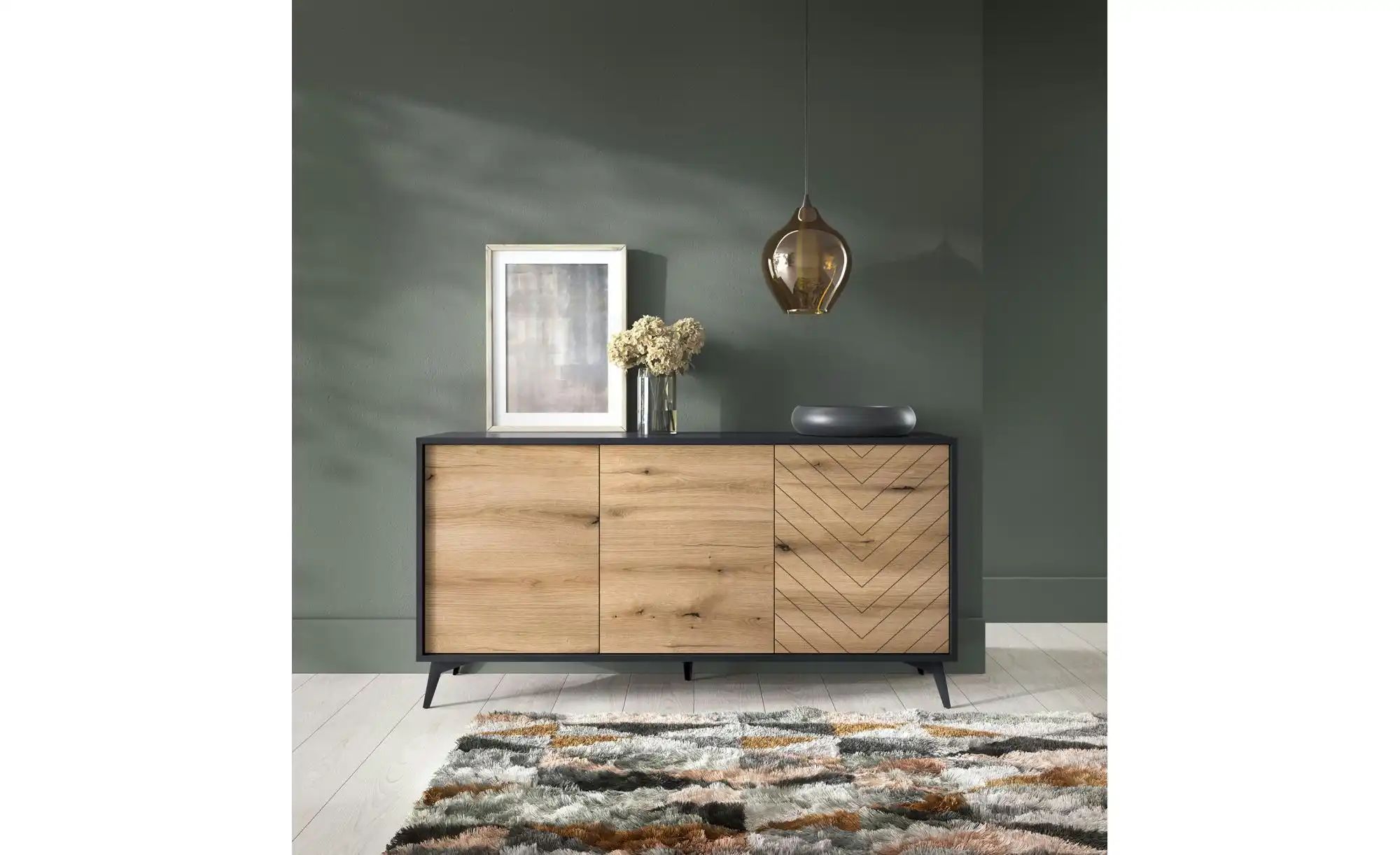 Sideboard  Diamond ¦ schwarz ¦ Maße (cm): B: 154 H: 77 Kommoden & Sideboard günstig online kaufen