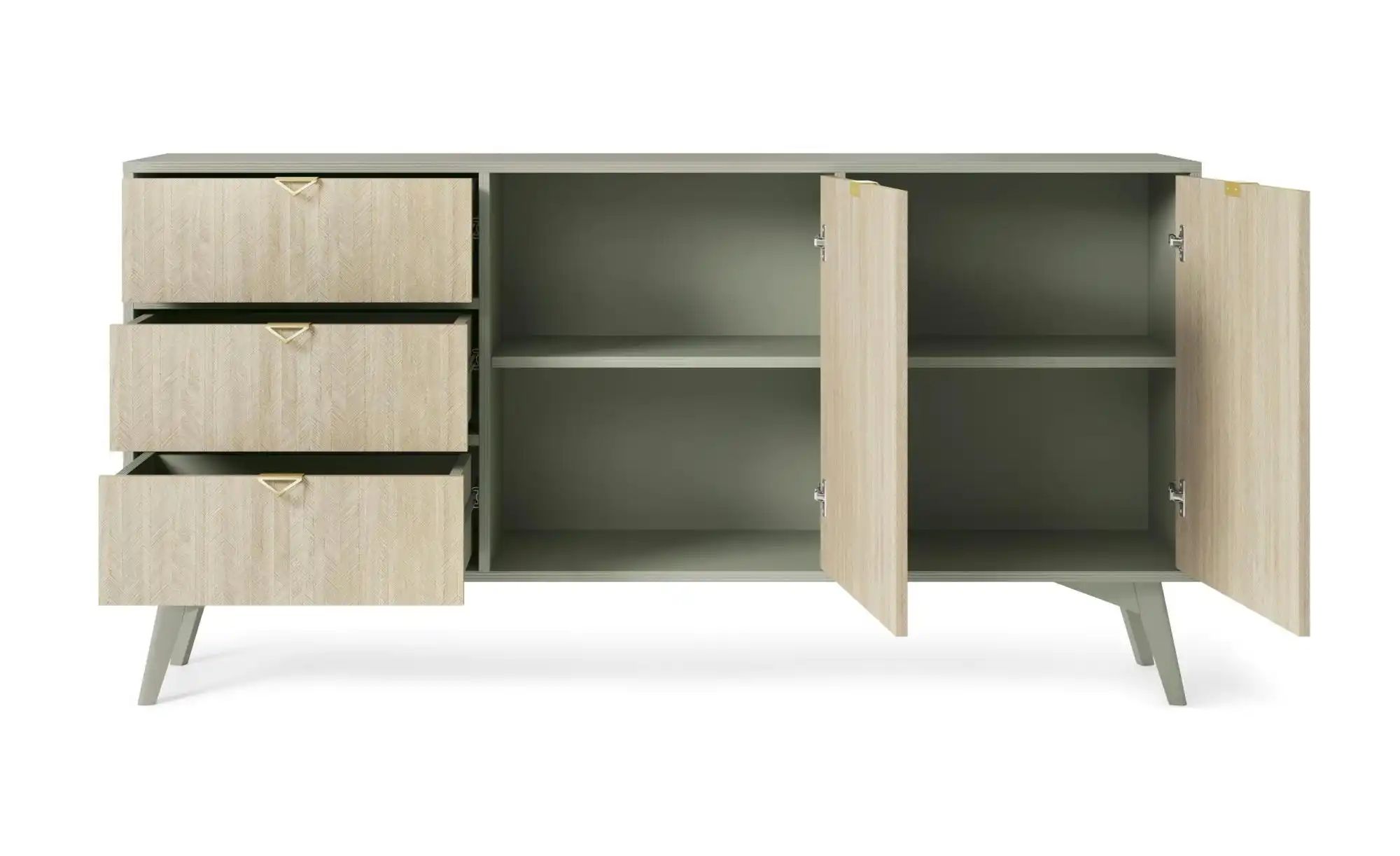 Sideboard  Firr ¦ grün ¦ Maße (cm): B: 158,3 H: 80,6 Kommoden & Sideboards günstig online kaufen