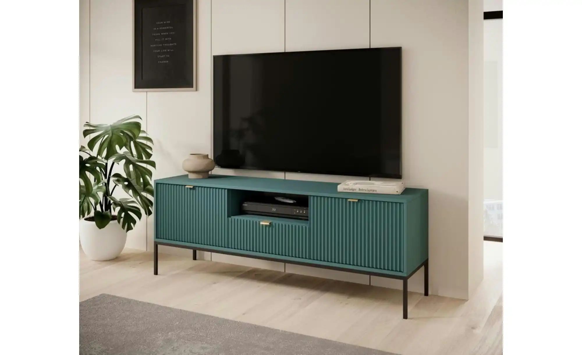 Thumbnail - Lowboard Nova ¦ grün ¦ Maße (cm): B: 154 H: 56 Kommoden & Sideboards > Lowboards - Höffner
