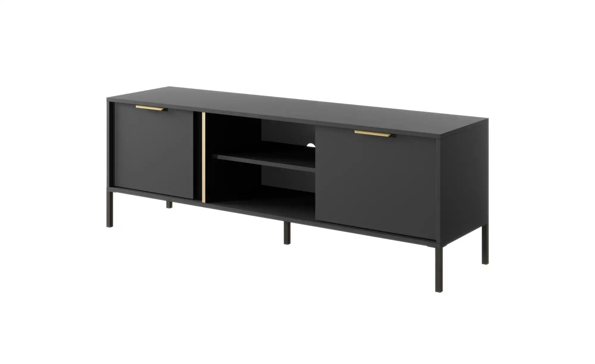 Lowboard  Lars ¦ schwarz ¦ Maße (cm): B: 153,1 H: 53,4 Kommoden & Sideboard günstig online kaufen