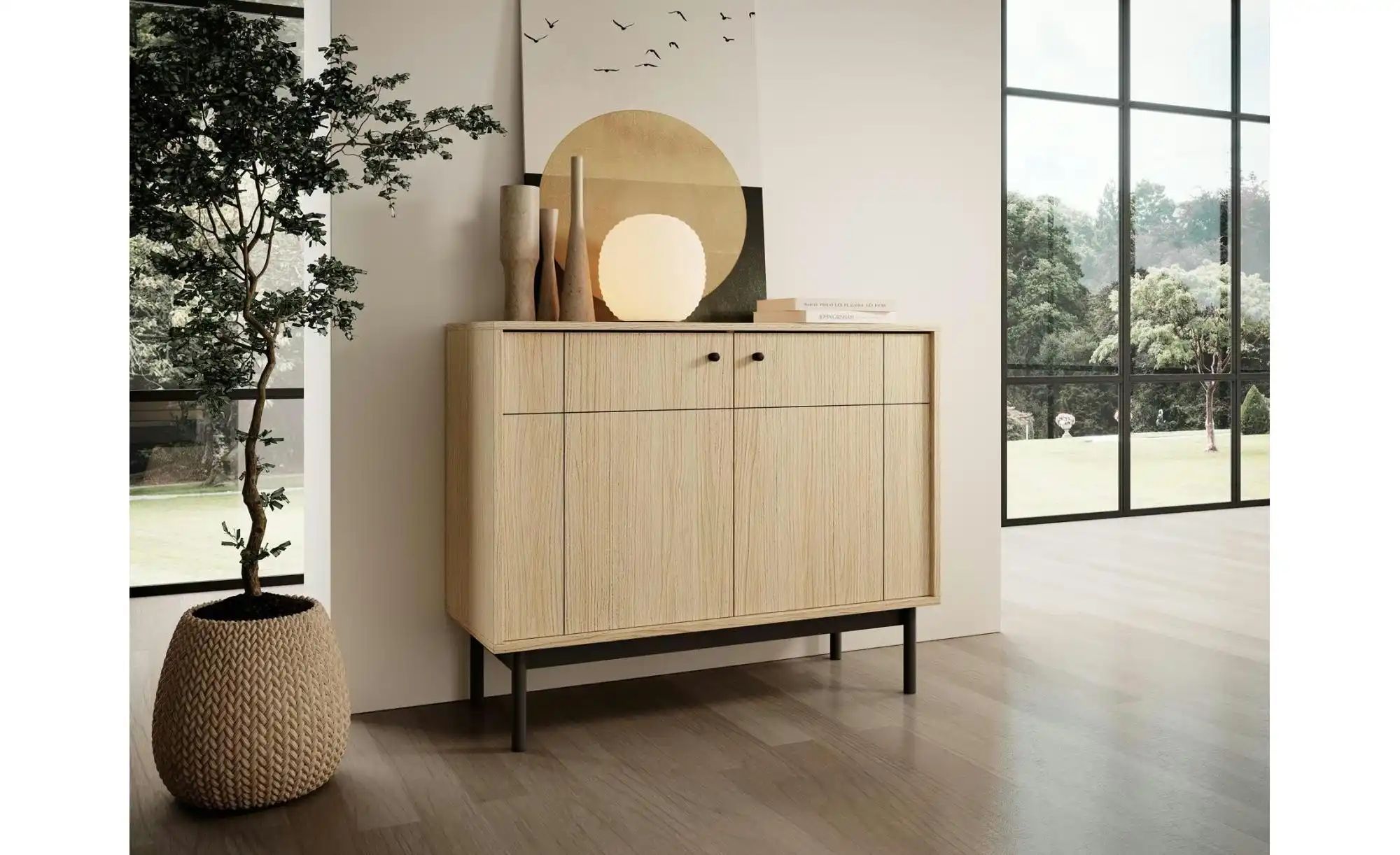 Sideboard  Panda ¦ braun ¦ Maße (cm): B: 104 H: 84 Kommoden & Sideboards > günstig online kaufen