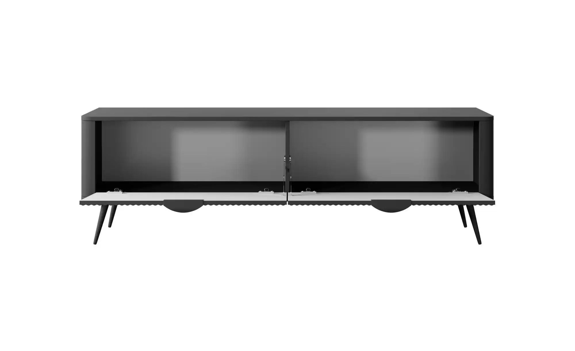 Lowboard   ¦ schwarz ¦ Maße (cm): B: 163 H: 51 Kommoden & Sideboards > Lowb günstig online kaufen