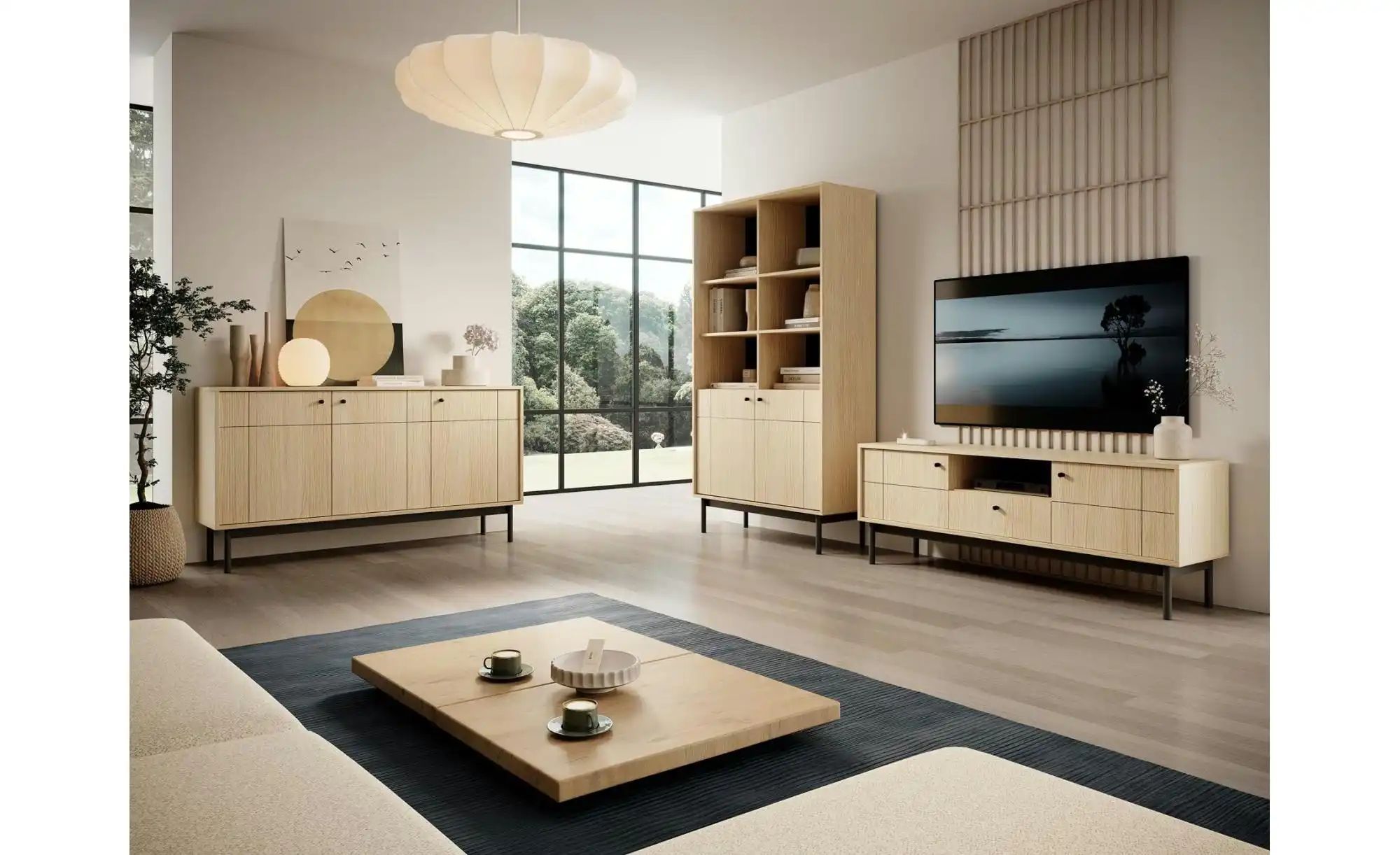 Lowboard  Panda ¦ braun ¦ Maße (cm): B: 154 H: 57 Kommoden & Sideboards > L günstig online kaufen