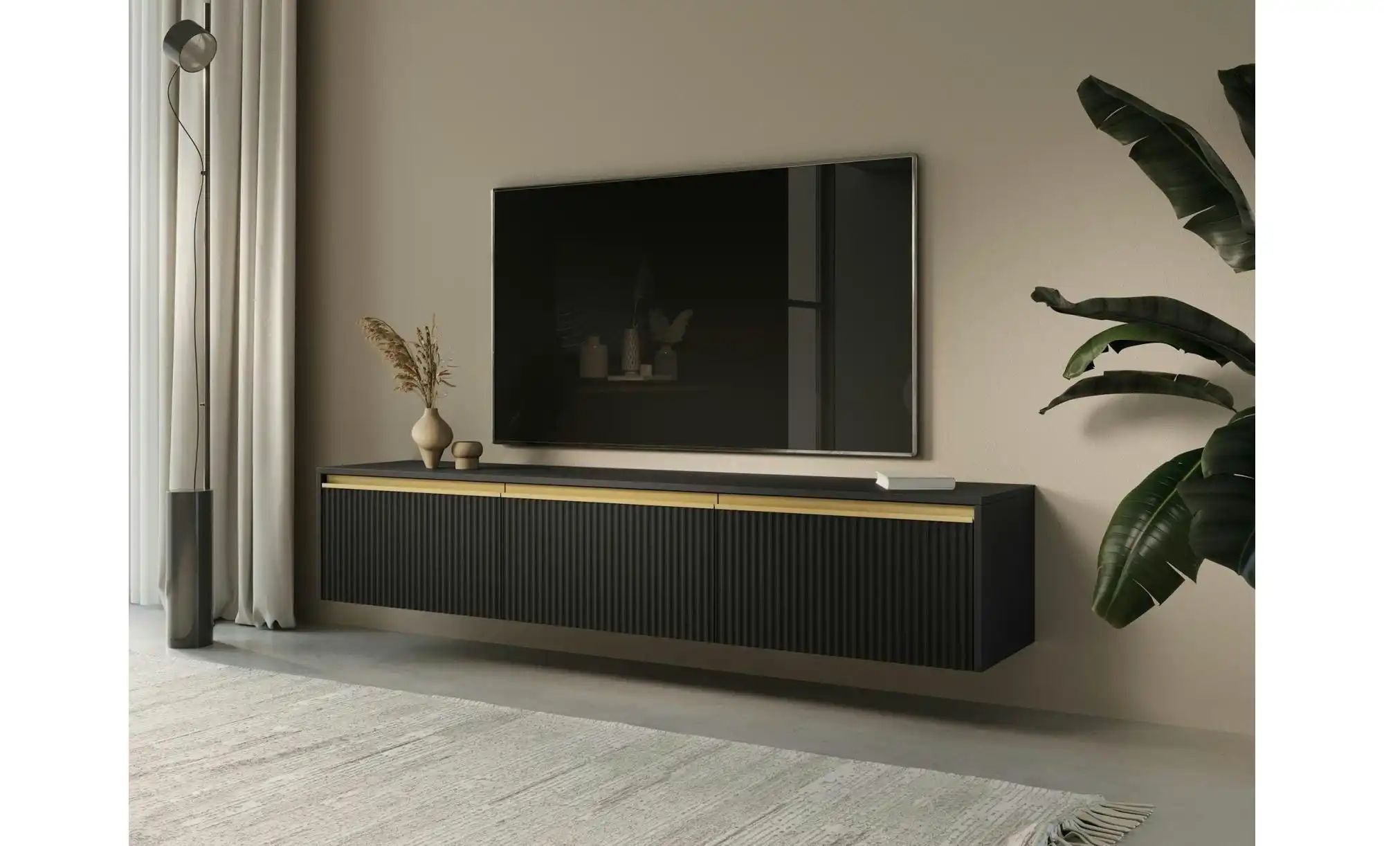 Thumbnail - Lowboard Roy ¦ schwarz ¦ Maße (cm): B: 181,5 H: 42 Kommoden & Sideboards > Lowboards - Höffner