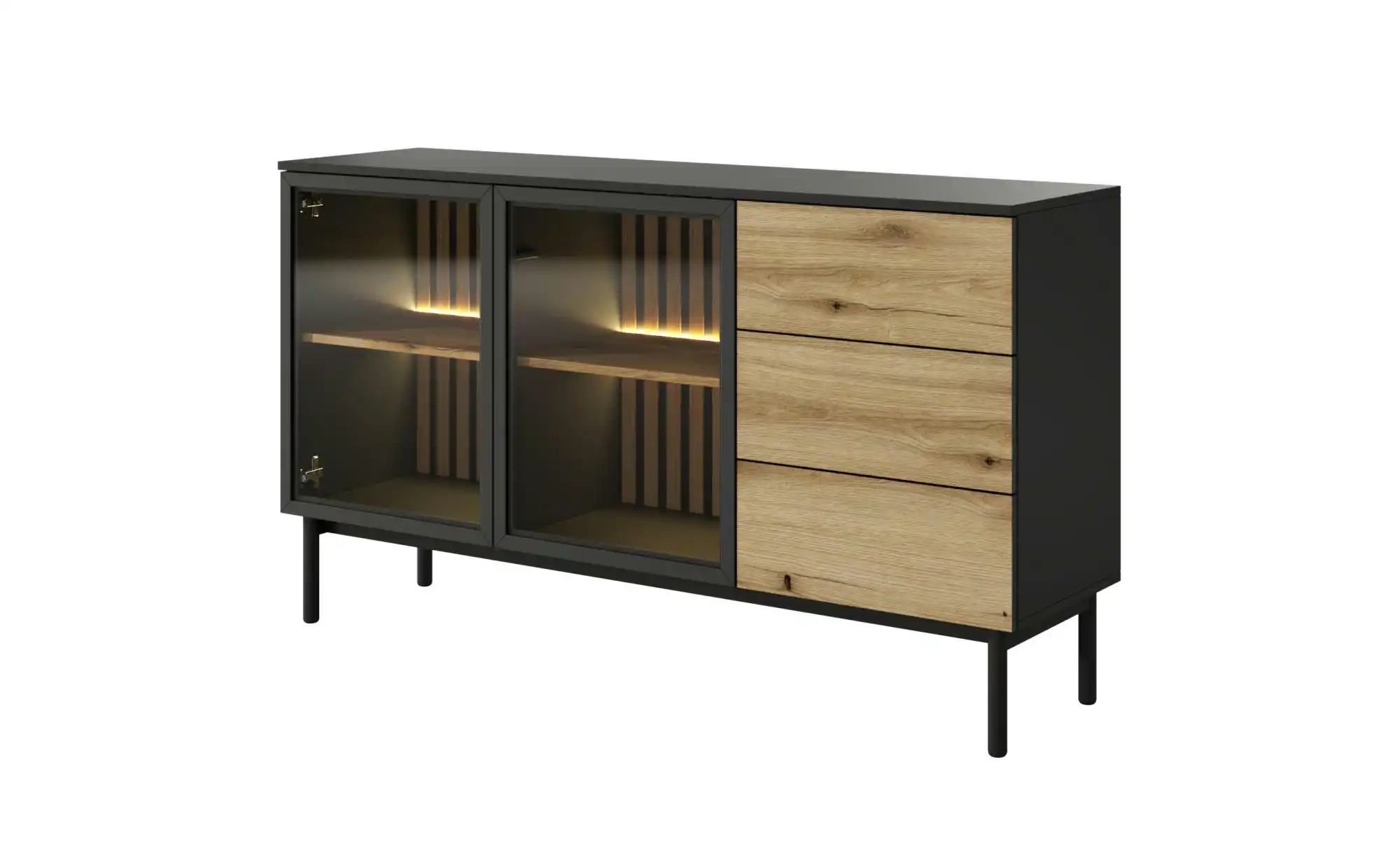 Sideboard   ¦ schwarz ¦ Maße (cm): B: 149,9 H: 84,8 Kommoden & Sideboards > günstig online kaufen