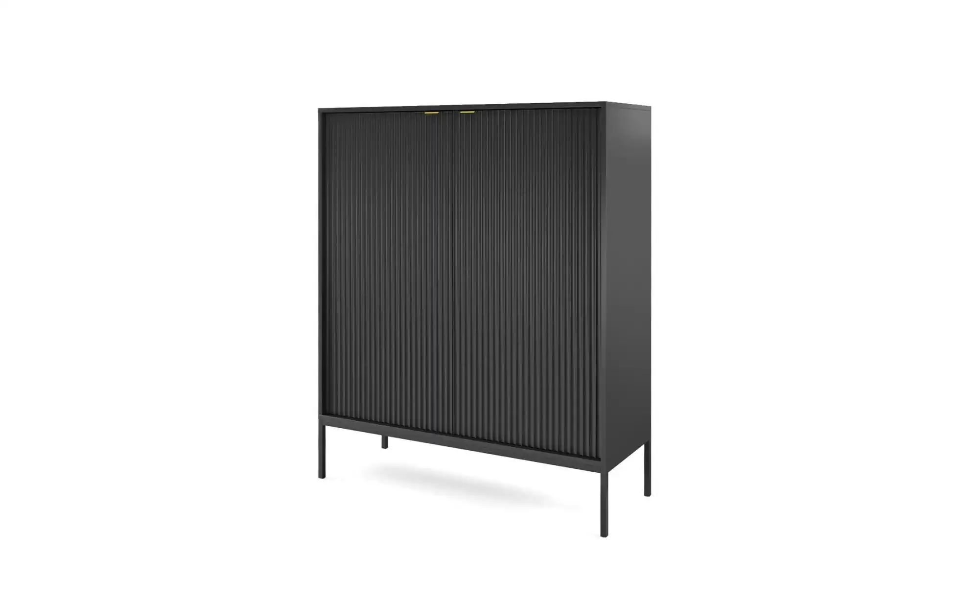 Highboard  Nova ¦ schwarz ¦ Maße (cm): B: 104 H: 125 Kommoden & Sideboards günstig online kaufen