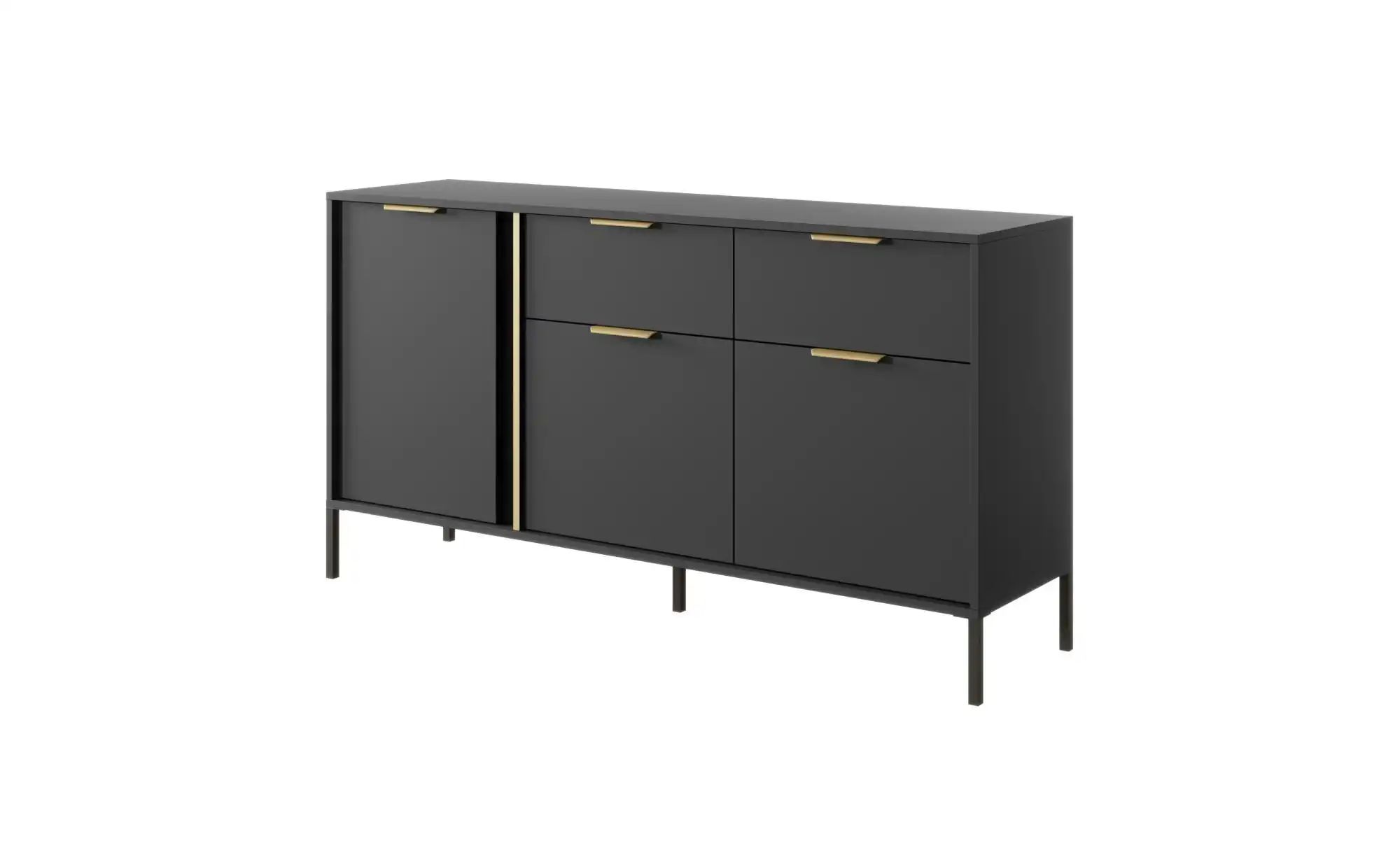 Sideboard  Lars ¦ schwarz ¦ Maße (cm): B: 153,1 H: 81,4 Kommoden & Sideboar günstig online kaufen