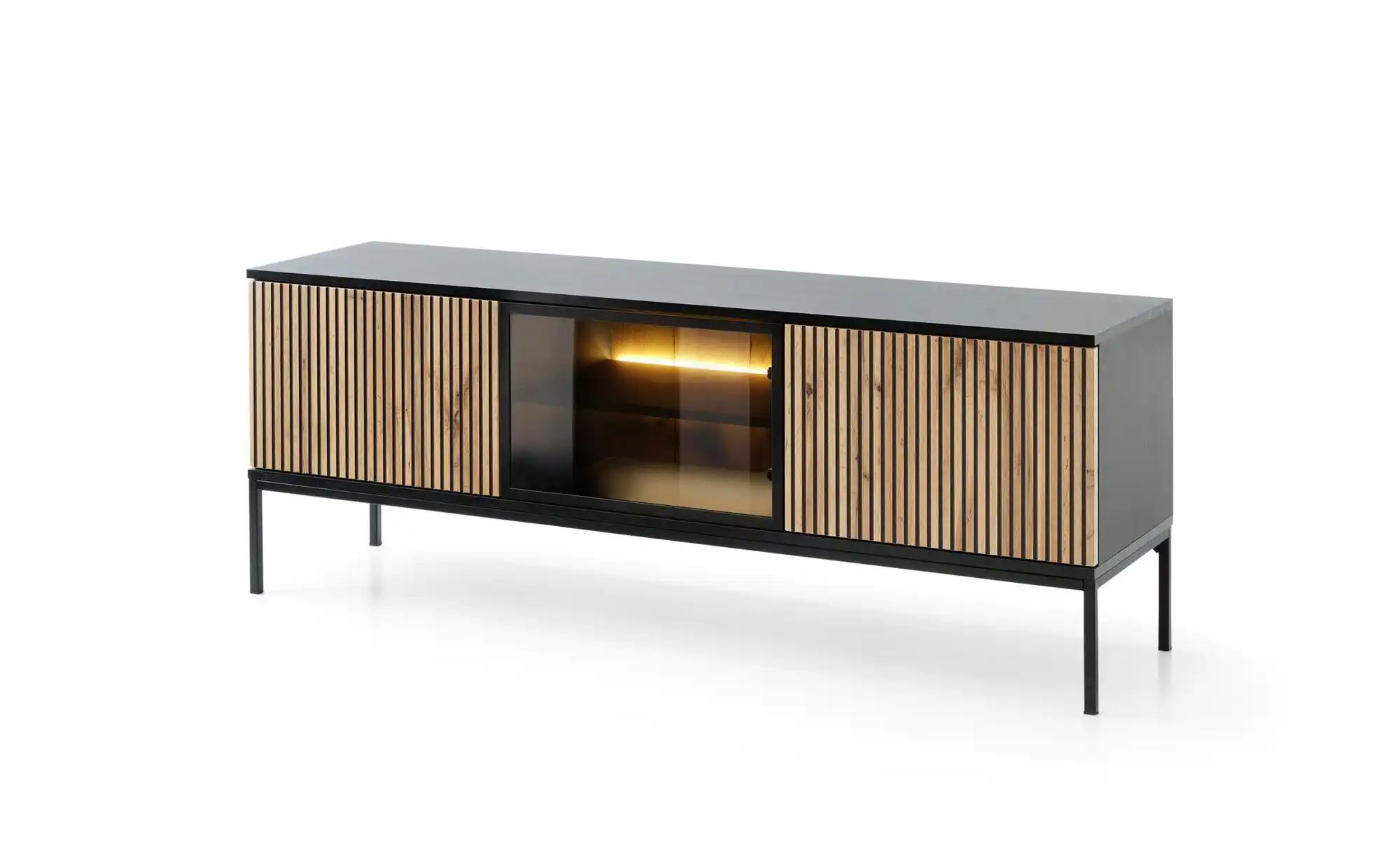 Lowboard   ¦ schwarz ¦ Maße (cm): B: 153,4 H: 56,2 Kommoden & Sideboards > günstig online kaufen